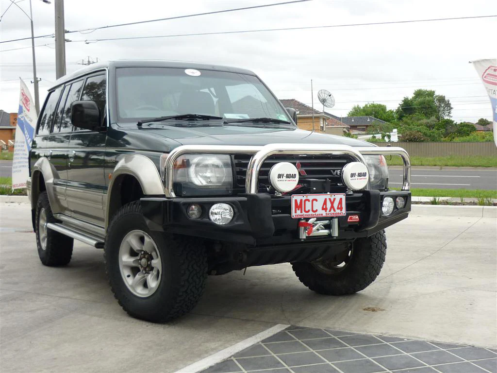 Pajero NH NL 1991-1999 707-01 Falcon Bull Bar Triple Stainless Loops Package (No Foglight) - SKU MCC-02007-701 - Image 2