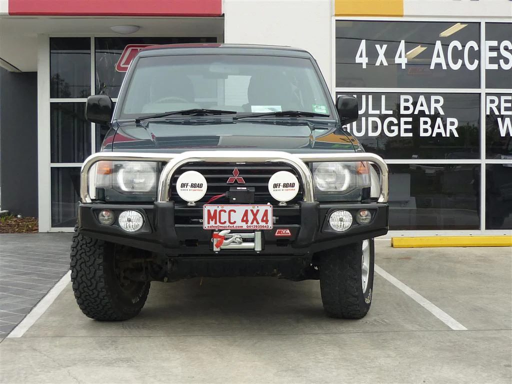 Pajero NH NL 1991-1999 707-01 Falcon Bull Bar Triple Stainless Loops Package (No Foglight) - SKU MCC-02007-701 - Image 3