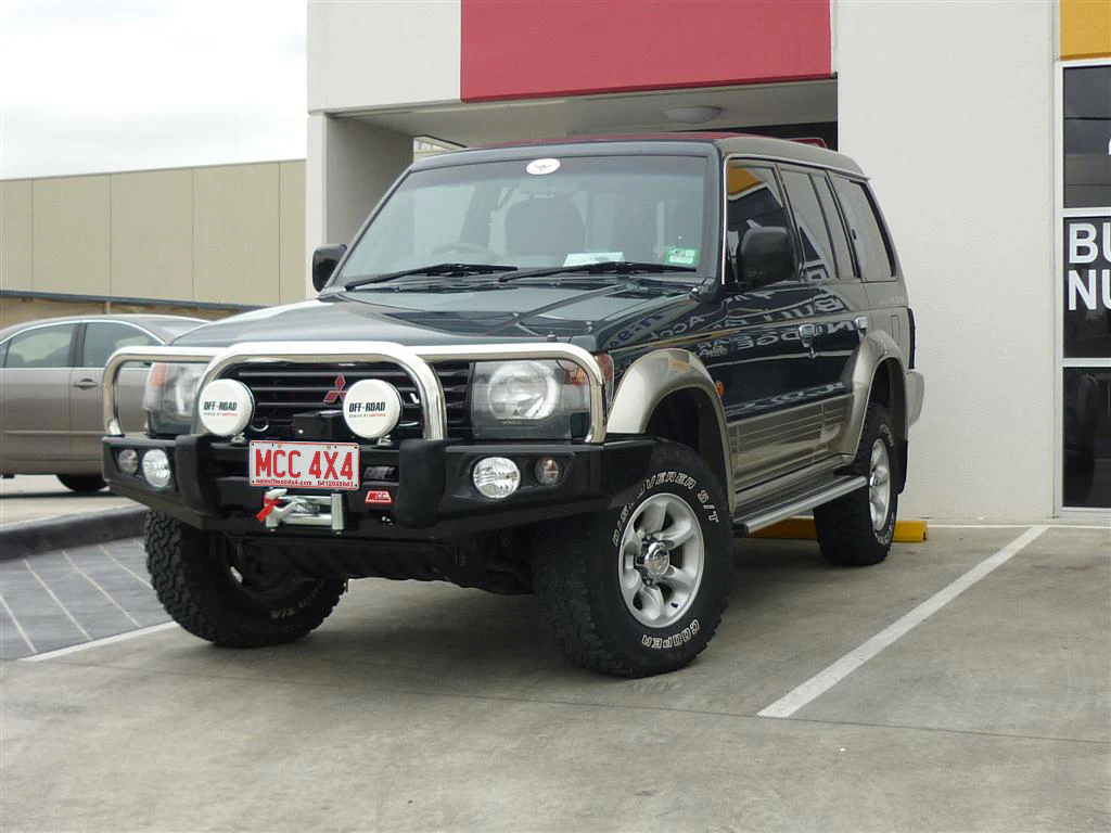 Pajero NH NL 1991-1999 707-01 Falcon Bull Bar Triple Stainless Loops Package (No Foglight) - SKU MCC-02007-701 - Image 4