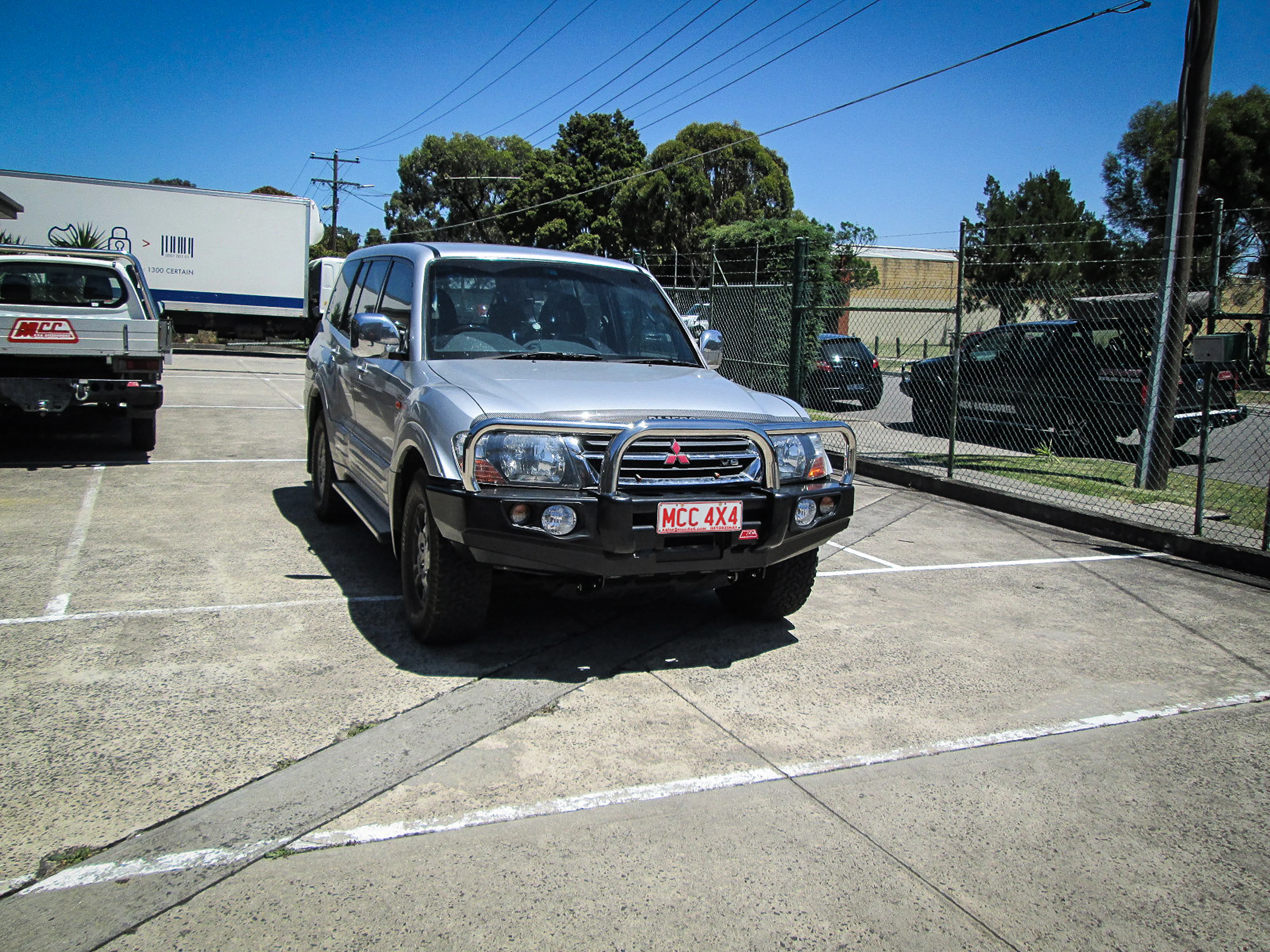 Pajero NM NP 1999-2006 707-01 Falcon Bull Bar Triple Stainless Loops Package (No Foglight) - SKU MCC-02005-701UP - Image 4