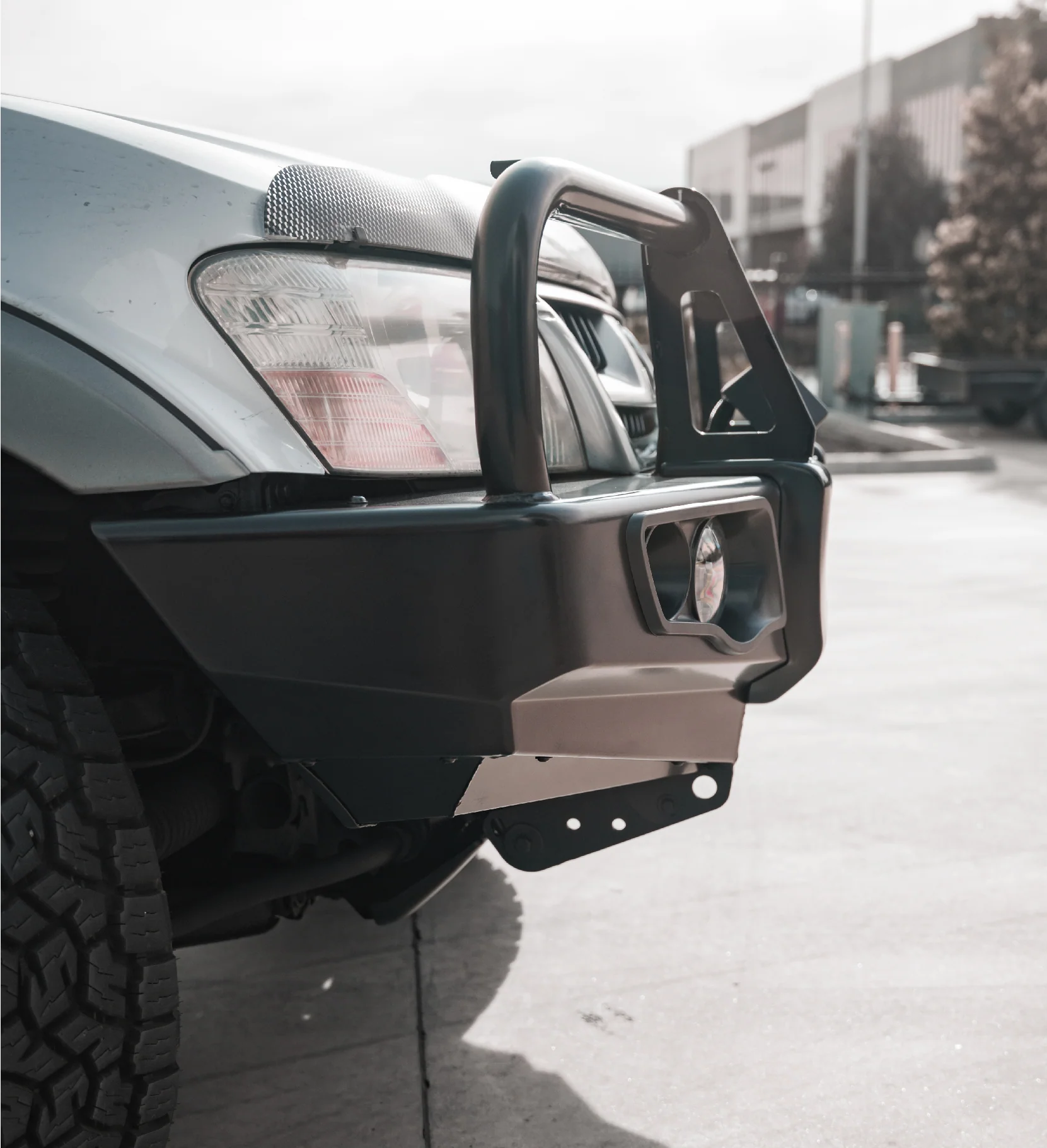 Pajero NM NP 1999-2006 707-02 Falcon Bull Bar Black A-Frame Package (LED Foglight) - SKU MCC-02005-702FOGUP - Image 11
