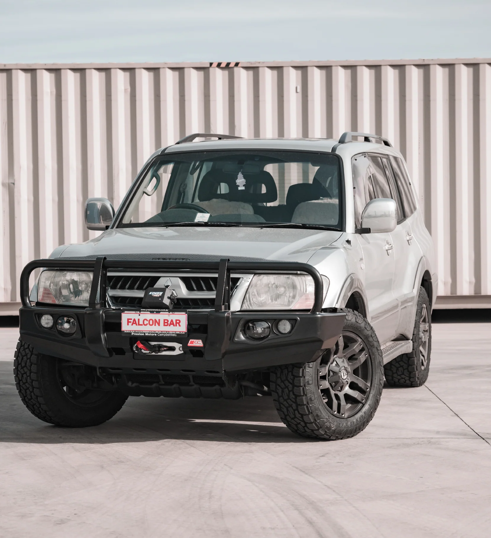 Pajero NM NP 1999-2006 707-02 Falcon Bull Bar Black A-Frame Package (LED Foglight) - SKU MCC-02005-702FOGUP - Image 7