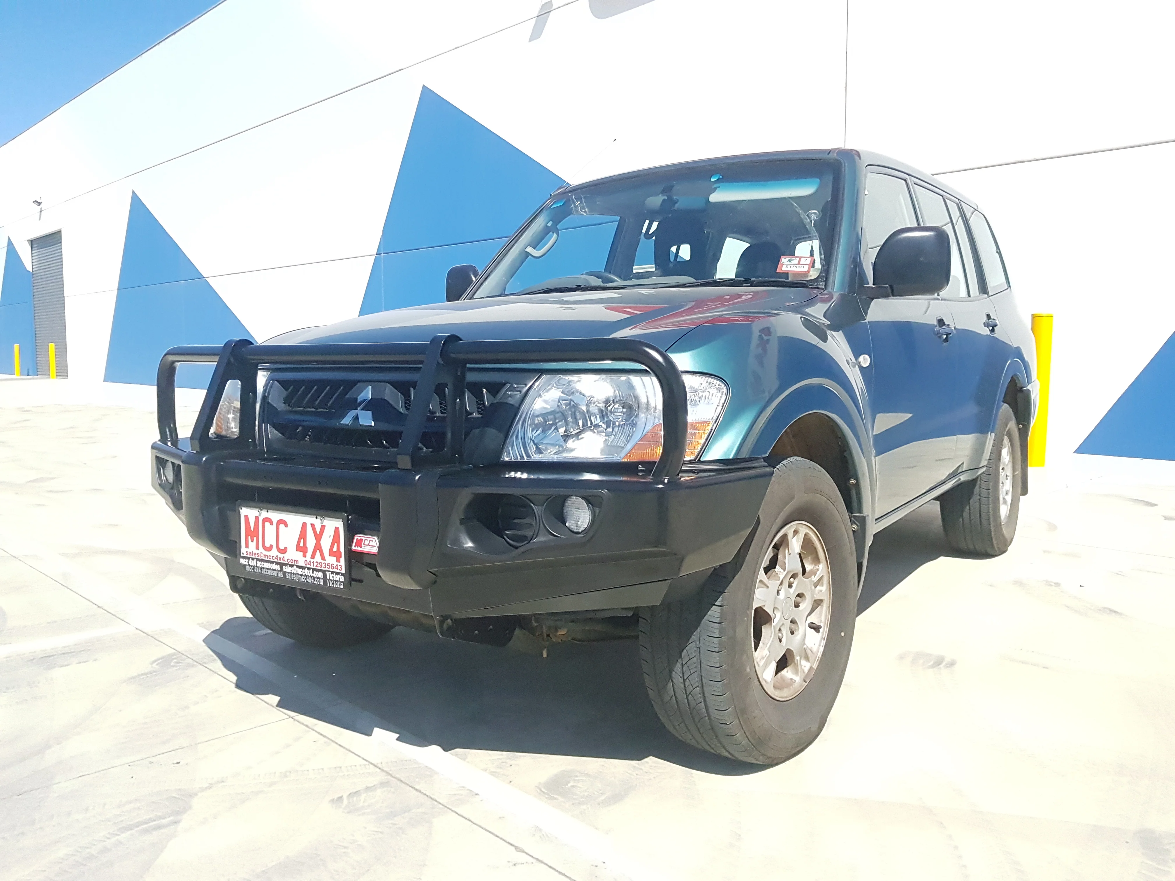 Pajero NM NP 1999-2006 707-02 Falcon Bull Bar Black A-Frame Package (No Foglight) - SKU MCC-02005-702UP - Image 2