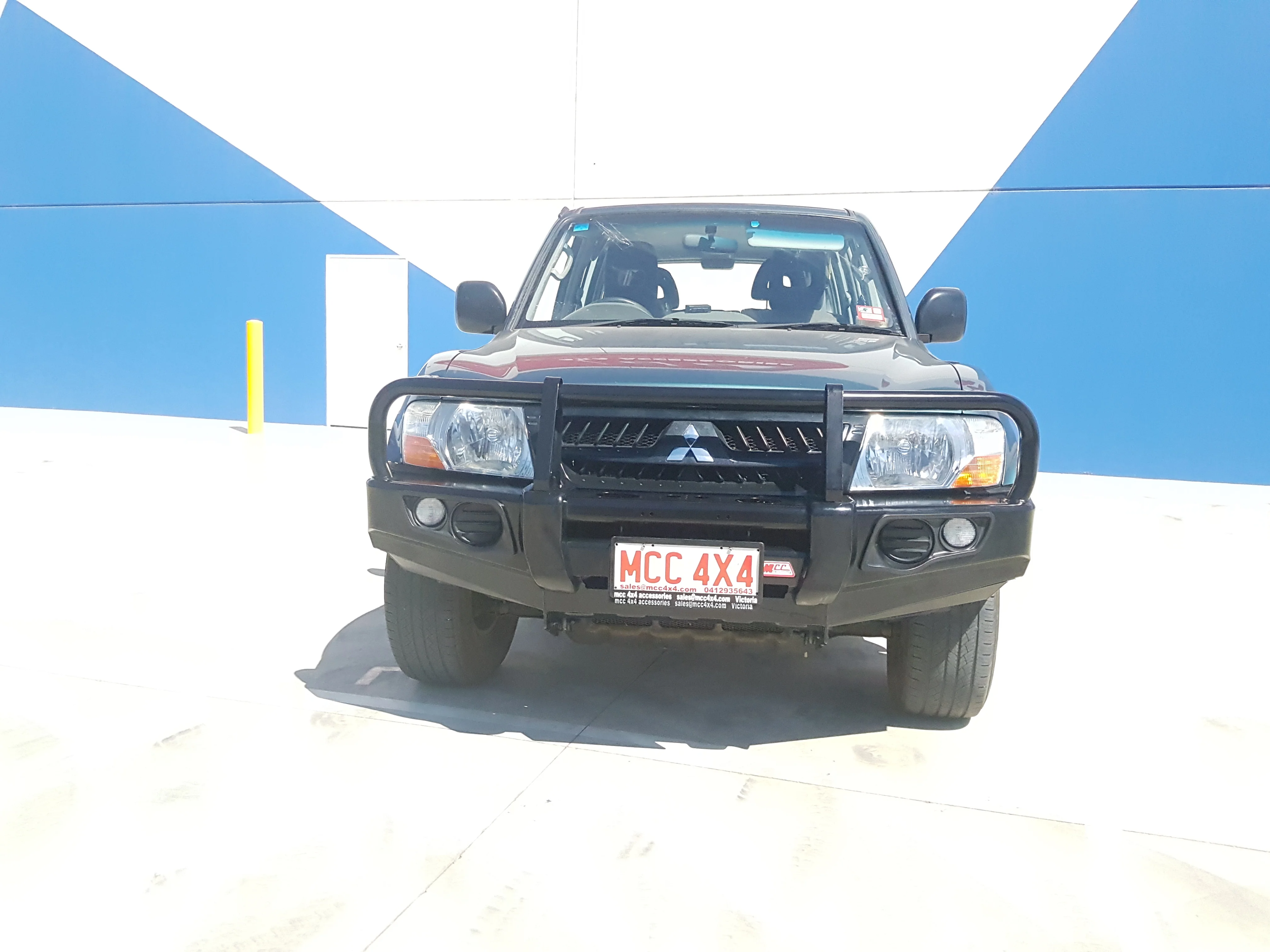 Pajero NM NP 1999-2006 707-02 Falcon Bull Bar Black A-Frame Package (No Foglight) - SKU MCC-02005-702UP - Image 4