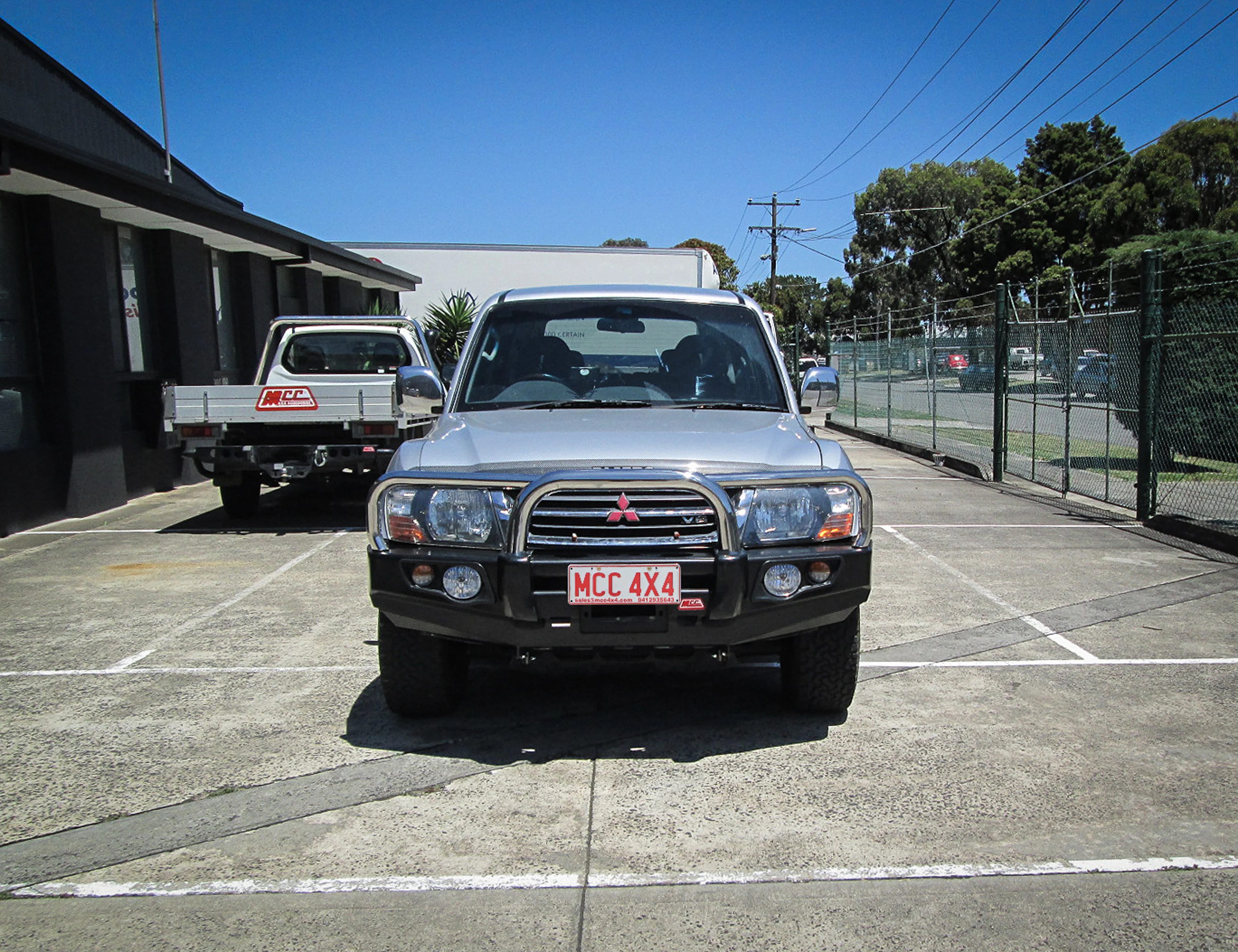 Pajero NM NP 1999-2006 707-01 Falcon Bull Bar Triple Stainless Loops Package (LED Foglight) - SKU MCC-02005-701FOGUP - Image 4