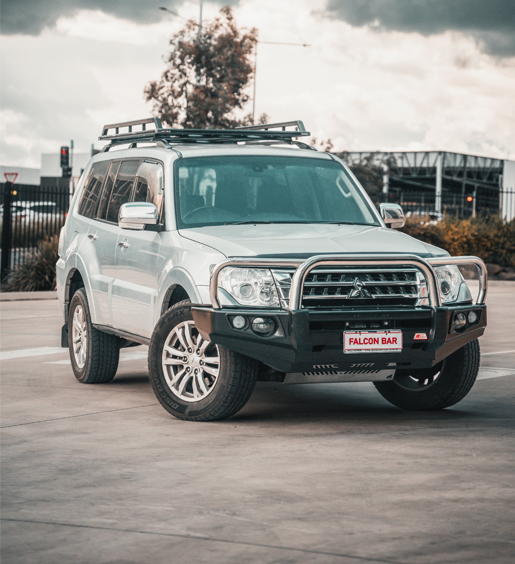 Pajero NS NX NT NW 2006-2021 707-01 Falcon Bull Bar Triple Stainless Loops Package (No Foglight) - SKU MCC-02004-701UP - Image 2