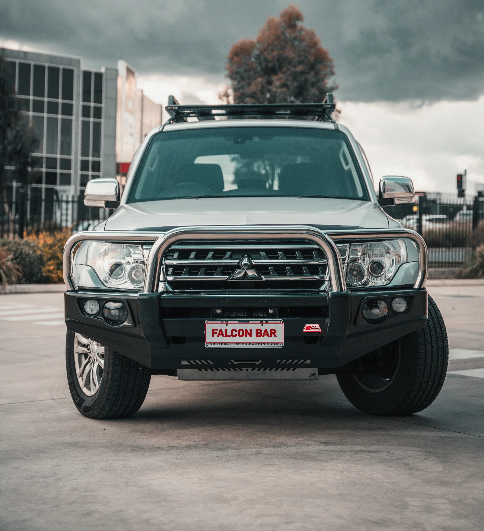 Pajero NS NX NT NW 2006-2021 707-01 Falcon Bull Bar Triple Stainless Loops Package (No Foglight) - SKU MCC-02004-701UP - Image 3