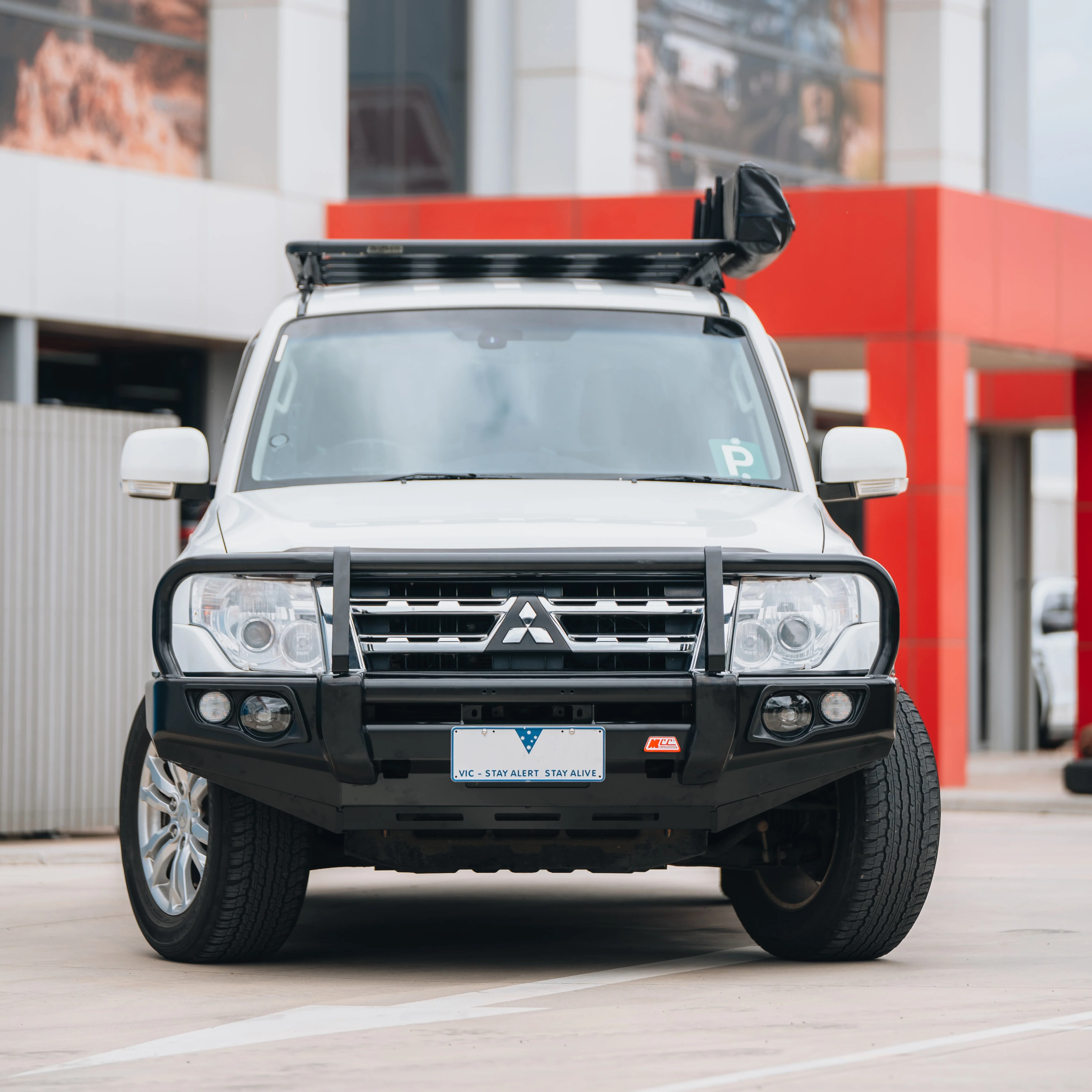 Pajero NS NX NT NW 2006-2021 707-02 Falcon Bull Bar Black A-Frame Package (LED Foglight) - SKU MCC-02004-702FOGUP - Image 3