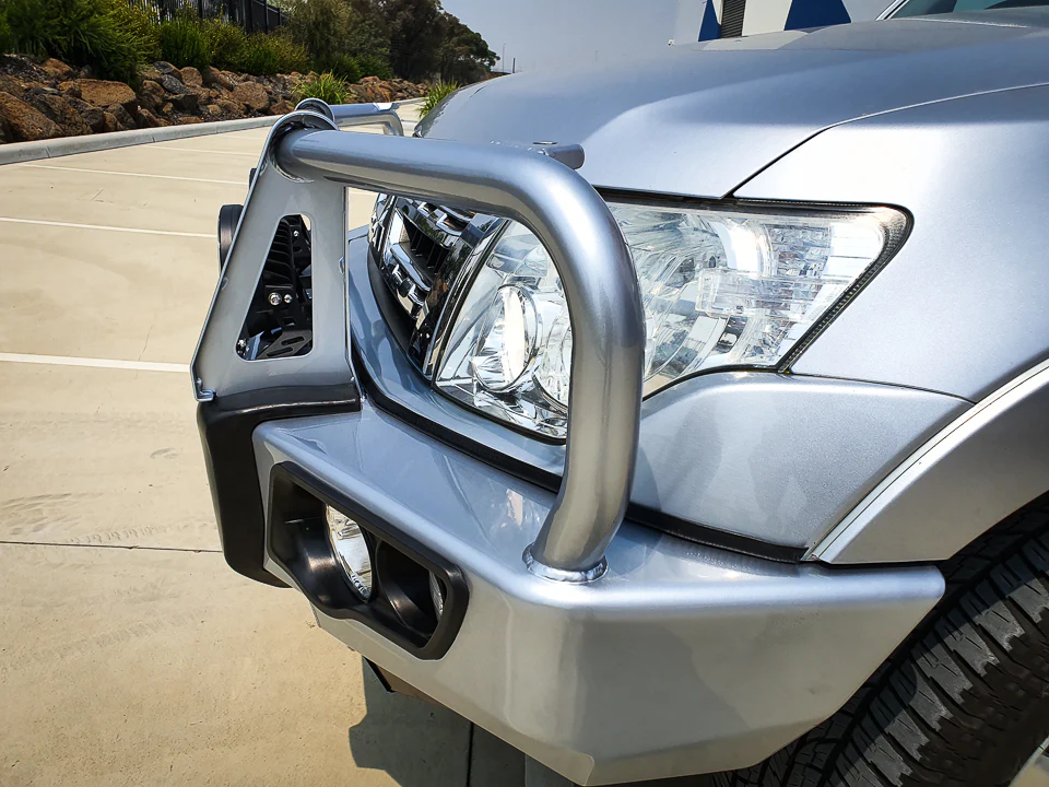 Pajero NS NX NT NW 2006-2021 707-02 Falcon Bull Bar Black A-Frame Package (LED Foglight) - SKU MCC-02004-702FOGUP - Image 7