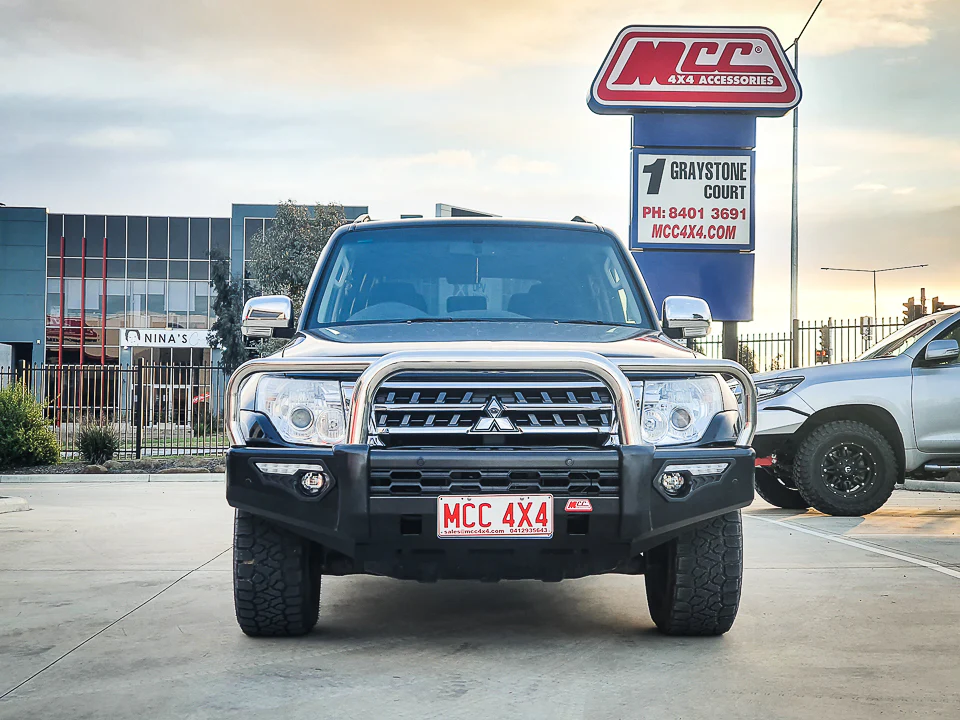 Pajero NS NX NT NW 2006-2021 808-01 Phoenix Bull Bar Triple Stainless Loops Package - SKU MCC-02004-801 - Image 4