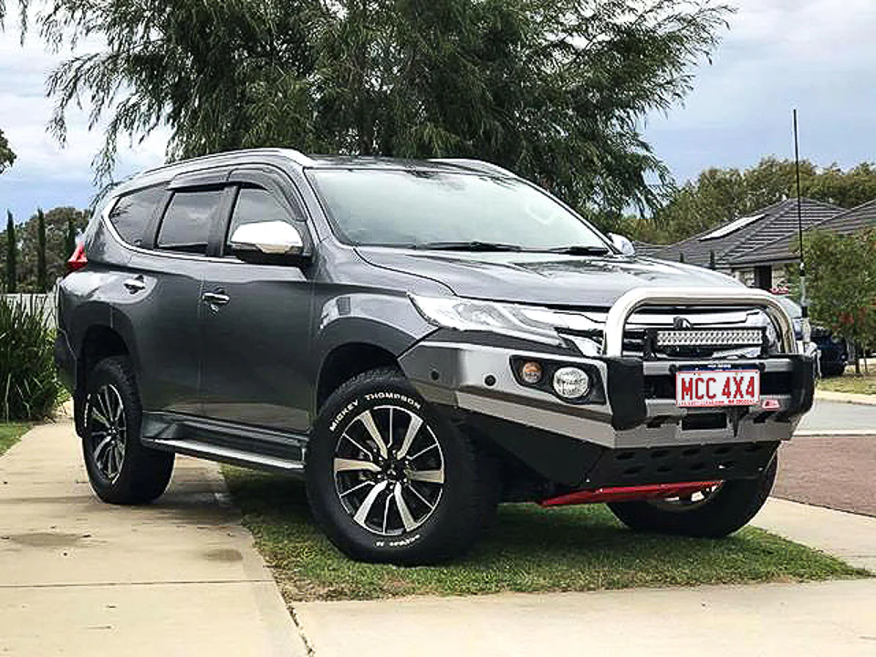 Pajero Sport QE 2015-2020 707-01 Falcon Bull Bar Single Black Loop Package (LED Foglight) - SKU MCC-02010-701SBLFOG - Image 2