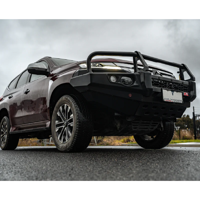 Pajero Sport QF QG 2020-On 707-02 Falcon Bull Bar Black A-Frame Package (LED Foglight) - SKU MCC-02012-702FOGUP - Image 5