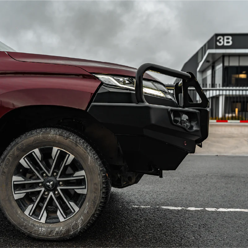 Pajero Sport QF QG 2020-On 707-02 Falcon Bull Bar Black A-Frame Package (No Foglight) - SKU MCC-02012-702UP - Image 6