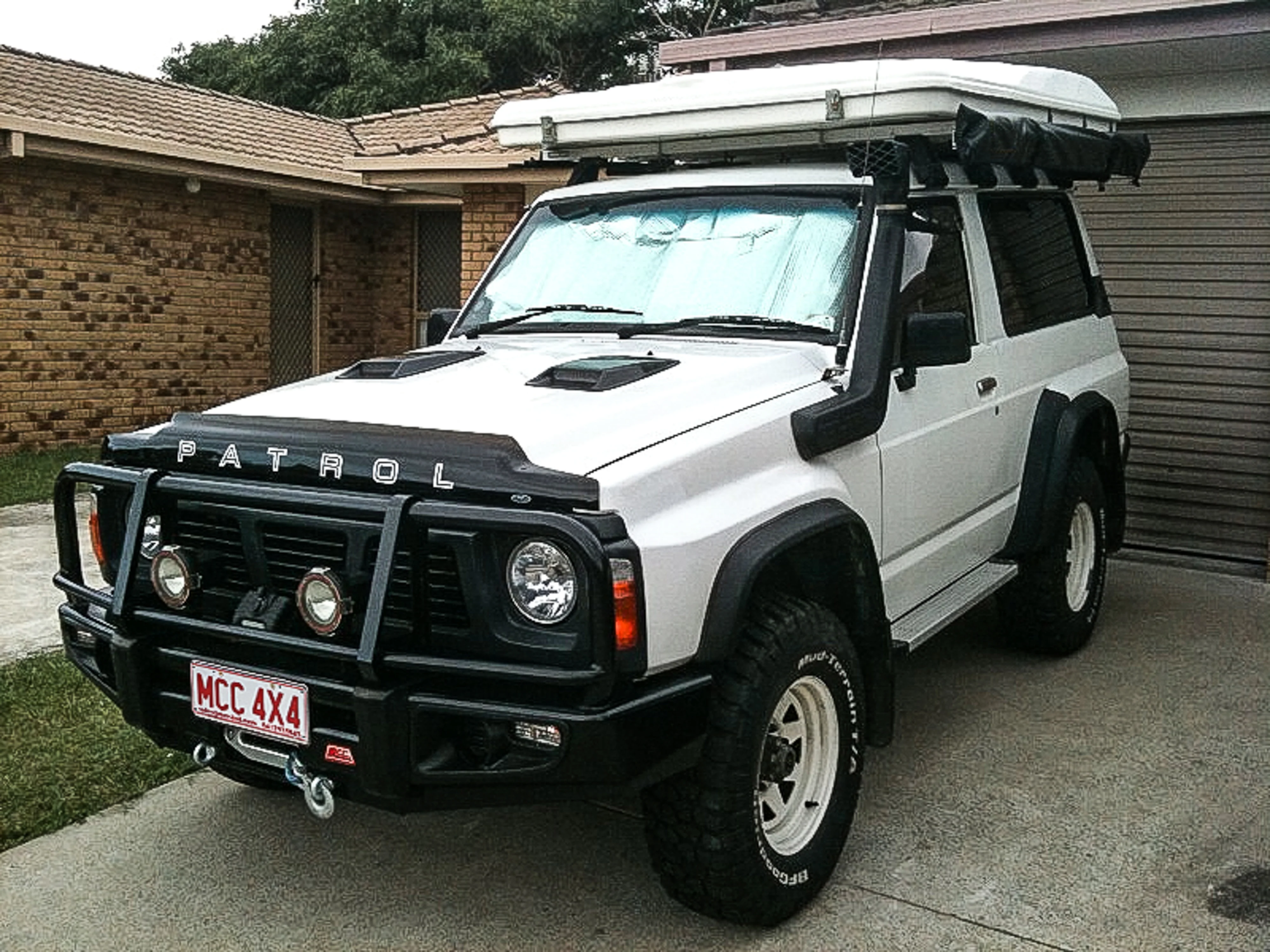Patrol GQ (Wagon) 1987-1997 707-02 Falcon Bull Bar Black A-Frame Package (No Foglight) - SKU MCC-03001-702 - Image 2