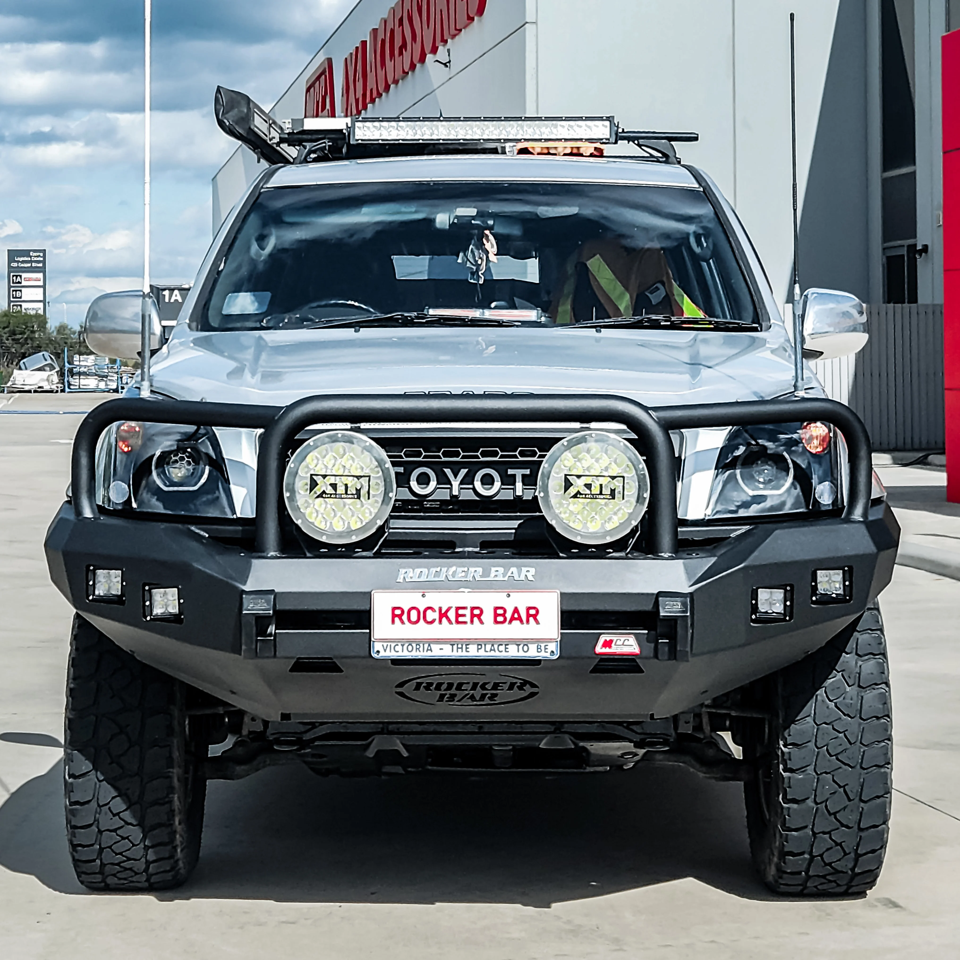 Prado 120 2002-2009 078-02SQ Rocker Bull Bar Triple Loops Package - SKU MCC-01010-7802SQ - Image 3