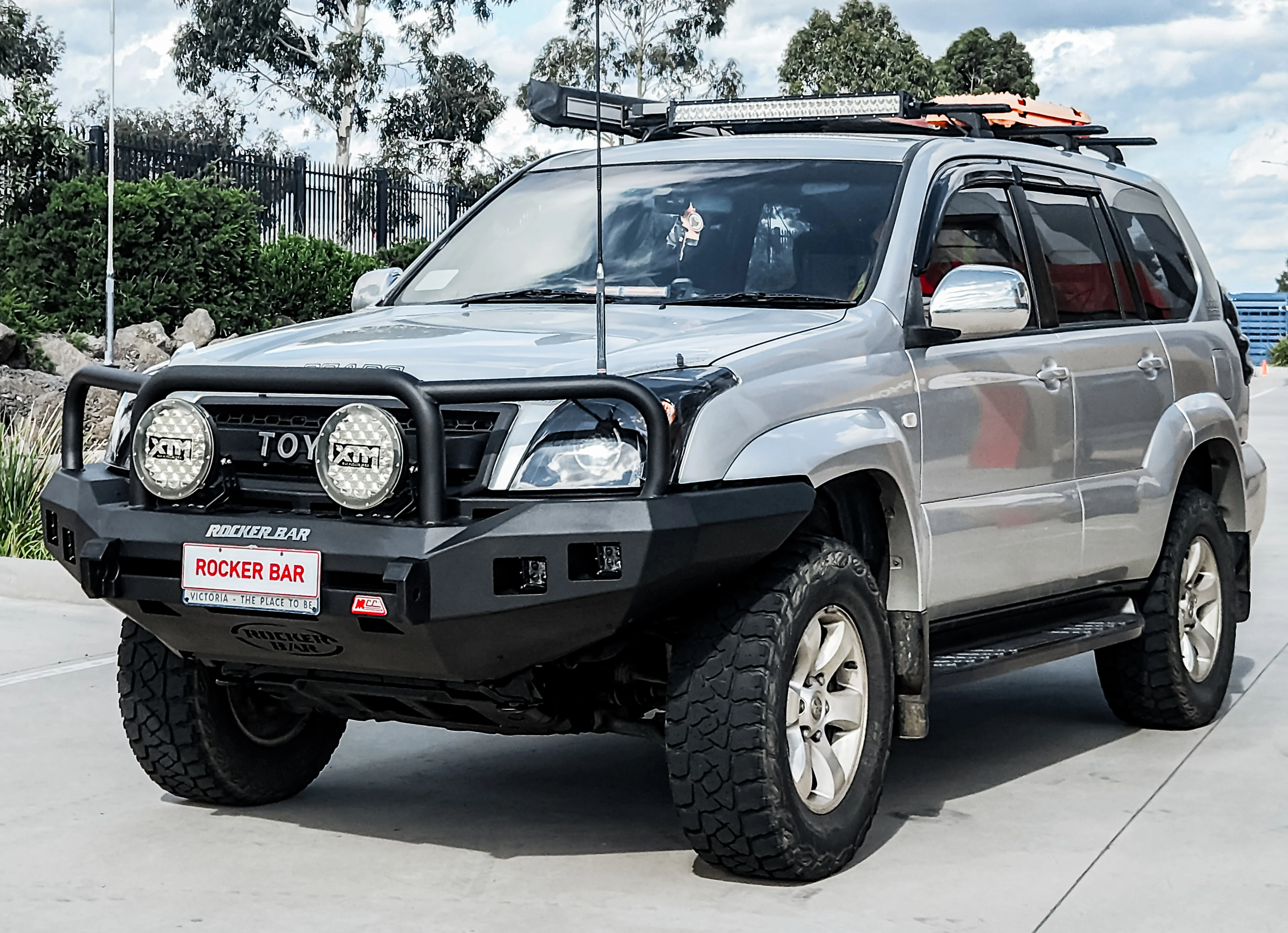 Prado 120 2002-2009 078-02SQ Rocker Bull Bar Triple Loops Package - SKU MCC-01010-7802SQ - Image 4
