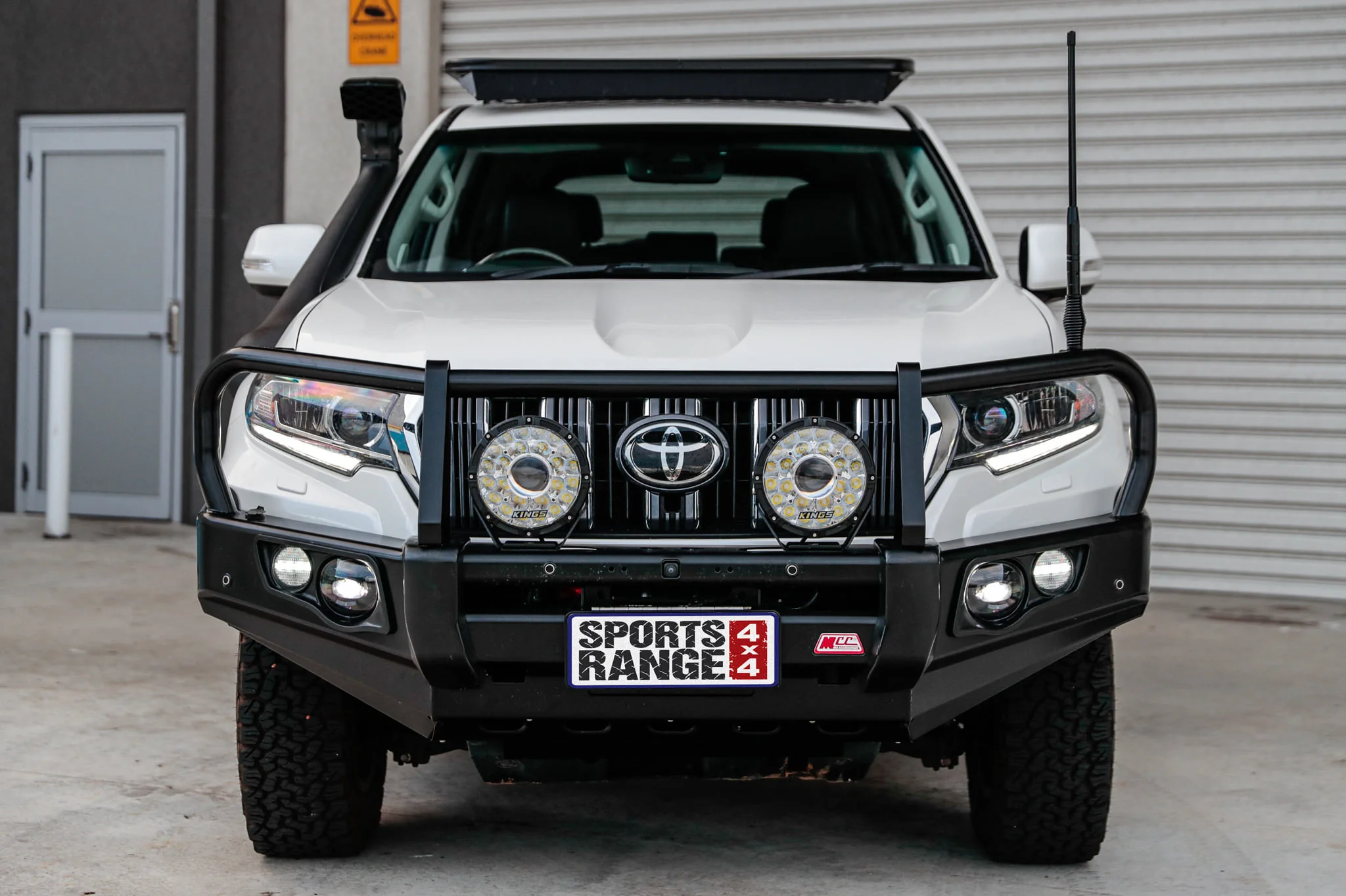 Prado 150 facelift 2017-Current 707-02 Falcon Bull Bar Black A-Frame Package (No Foglight) - SKU MCC-01020-702UP - Image 3