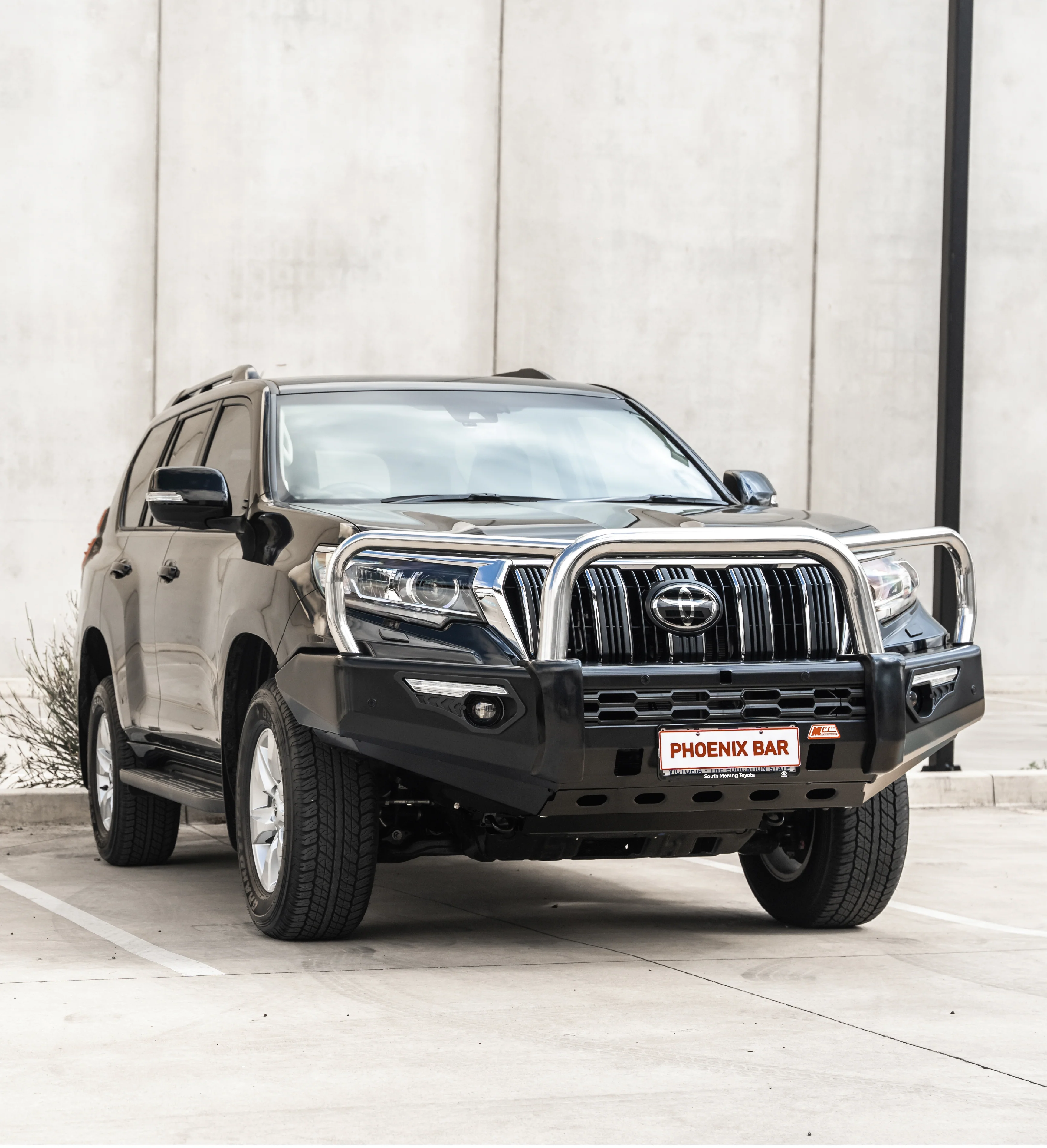 Prado 150 facelift 2017-Current 808-01 Phoenix Bull Bar Triple Stainless Loops Package - SKU MCC-01020-801 - Image 2