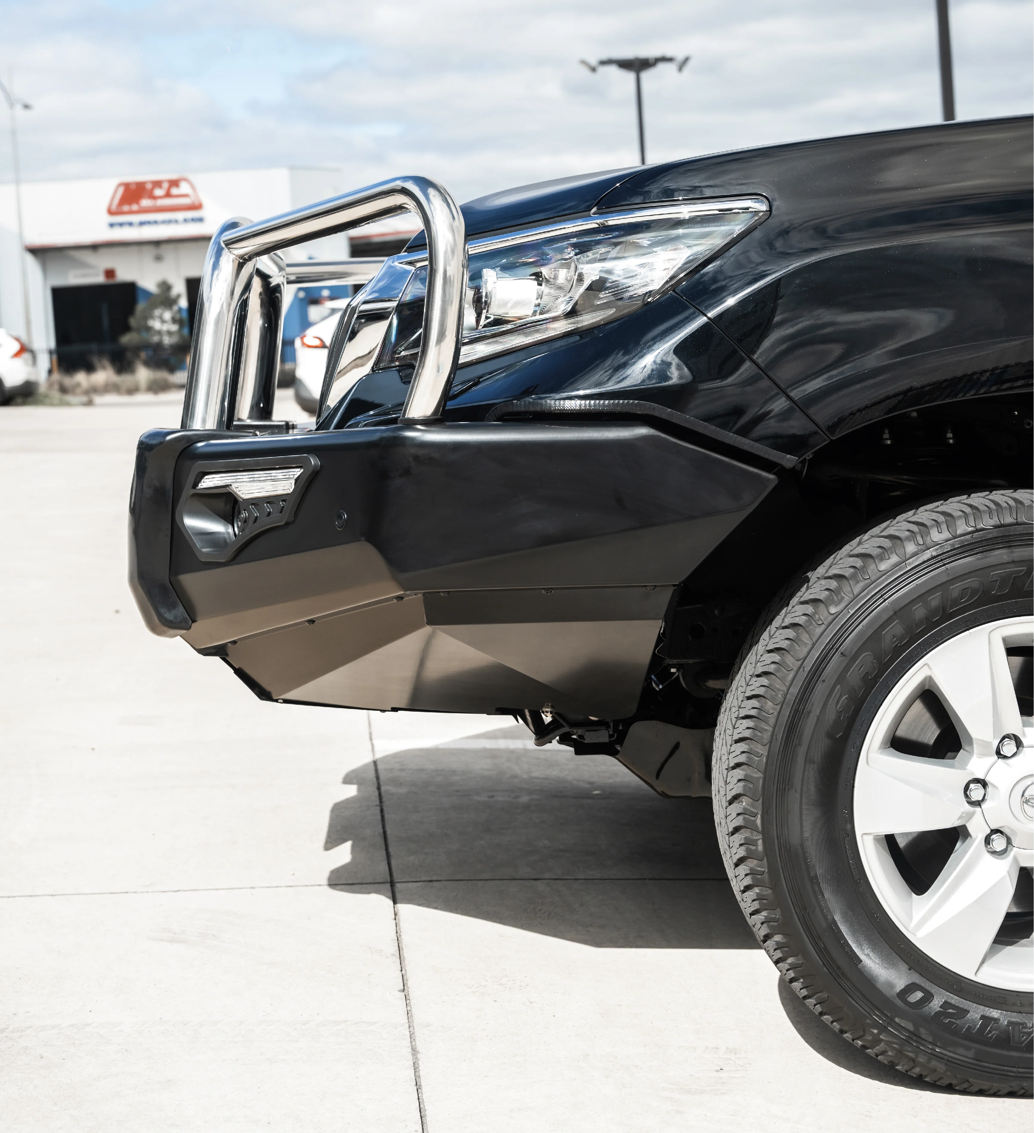 Prado 150 facelift 2017-Current 808-01 Phoenix Bull Bar Triple Stainless Loops Package - SKU MCC-01020-801 - Image 5