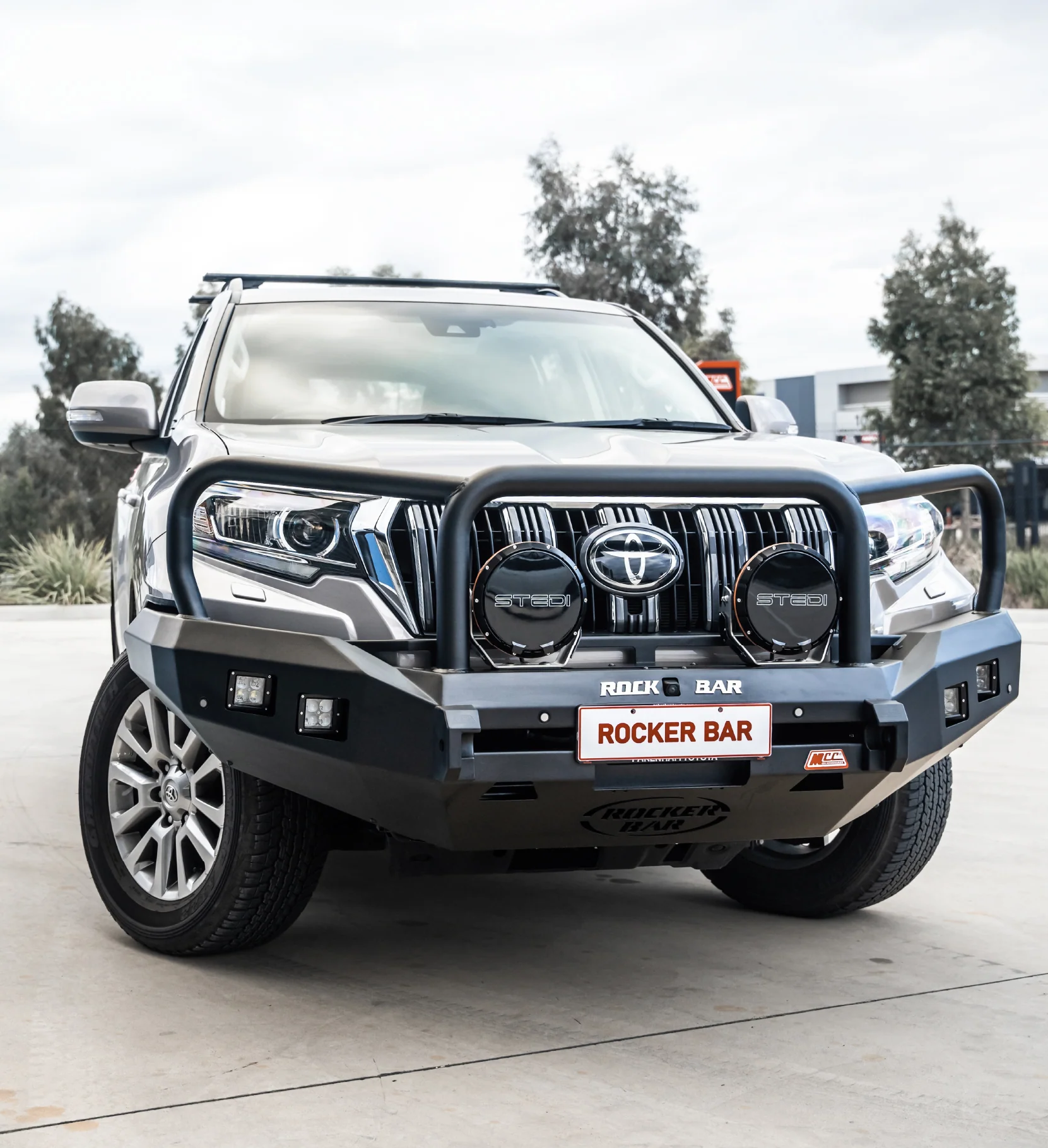 Prado 150 facelift 2017-Current 078-02SQ Rocker Bull Bar Triple Loops Package - SKU MCC-01020-7802SQ - Image 5