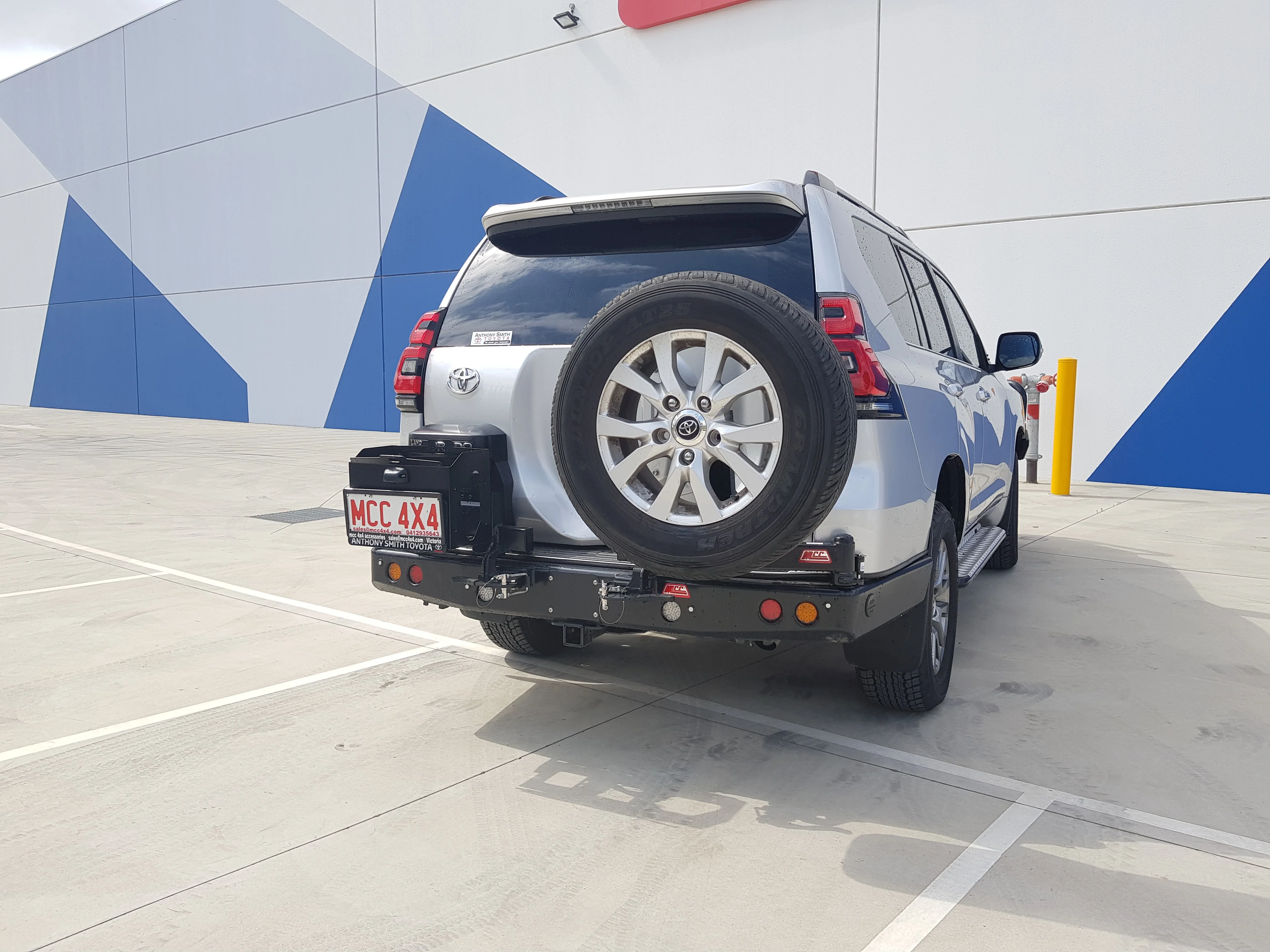 Prado 150 facelift 2017-Current 022-02 Rear Wheel Carrier Single Jerry can Holder Package - SKU MCC-01020-202pk2 - Image 2