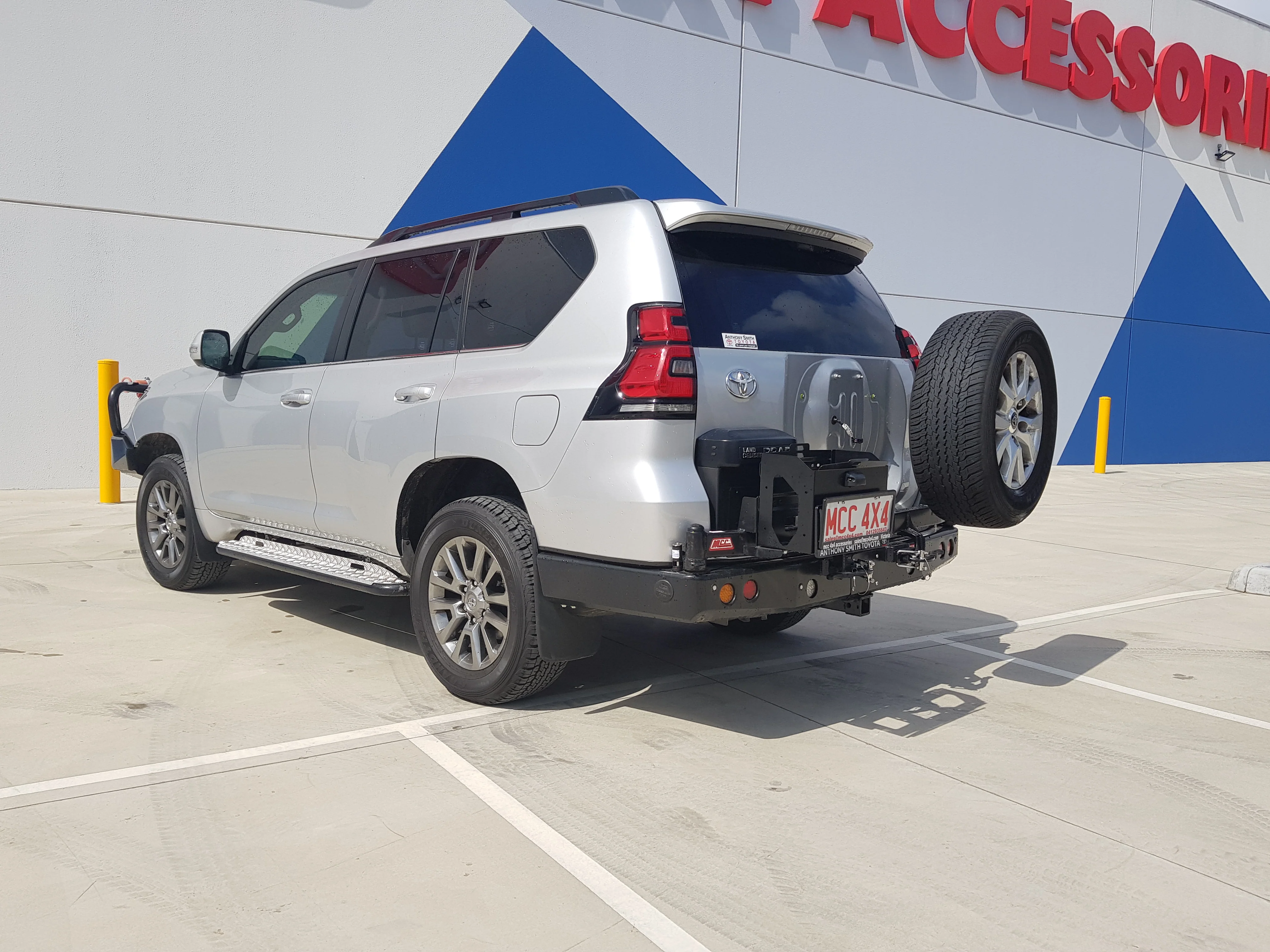 Prado 150 facelift 2017-Current 022-02 Rear Wheel Carrier Single Jerry can Holder Package - SKU MCC-01020-202pk2 - Image 4
