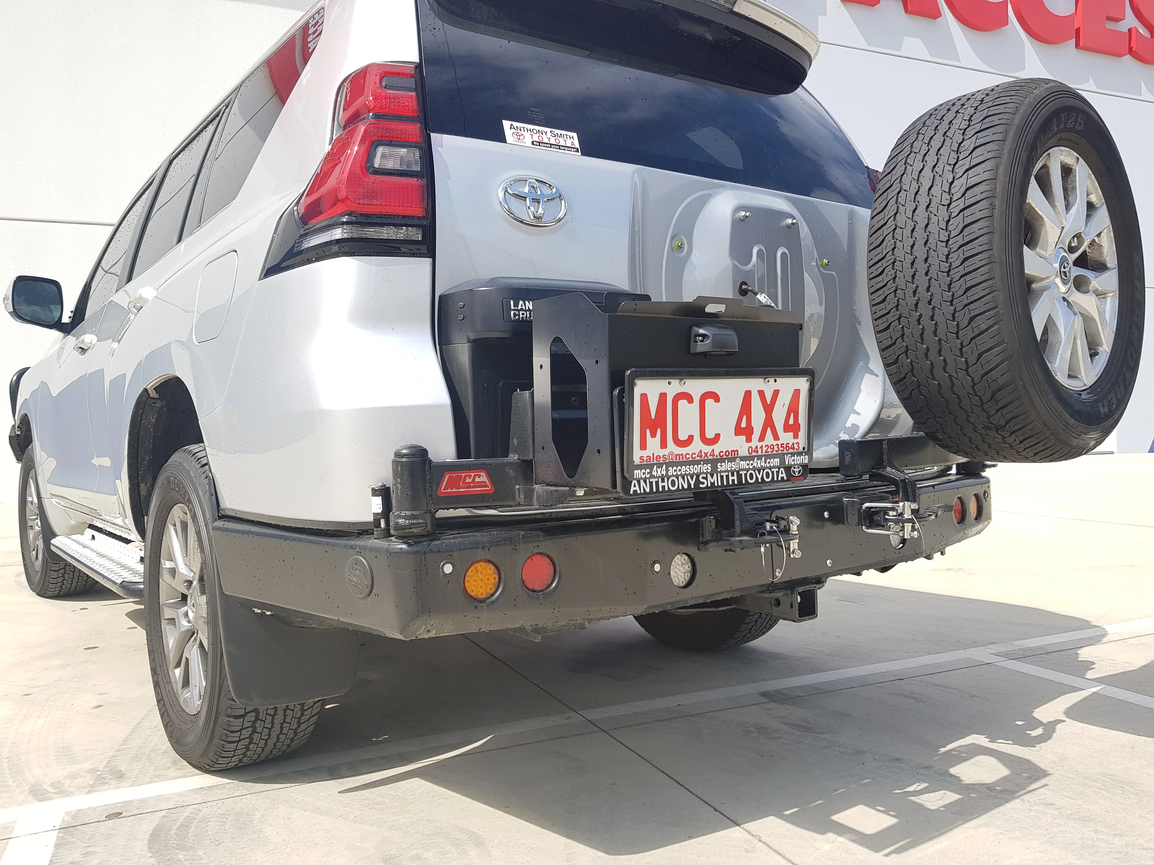 Prado 150 facelift 2017-Current 022-02 Rear Wheel Carrier Single Jerry can Holder Package - SKU MCC-01020-202pk2 - Image 5