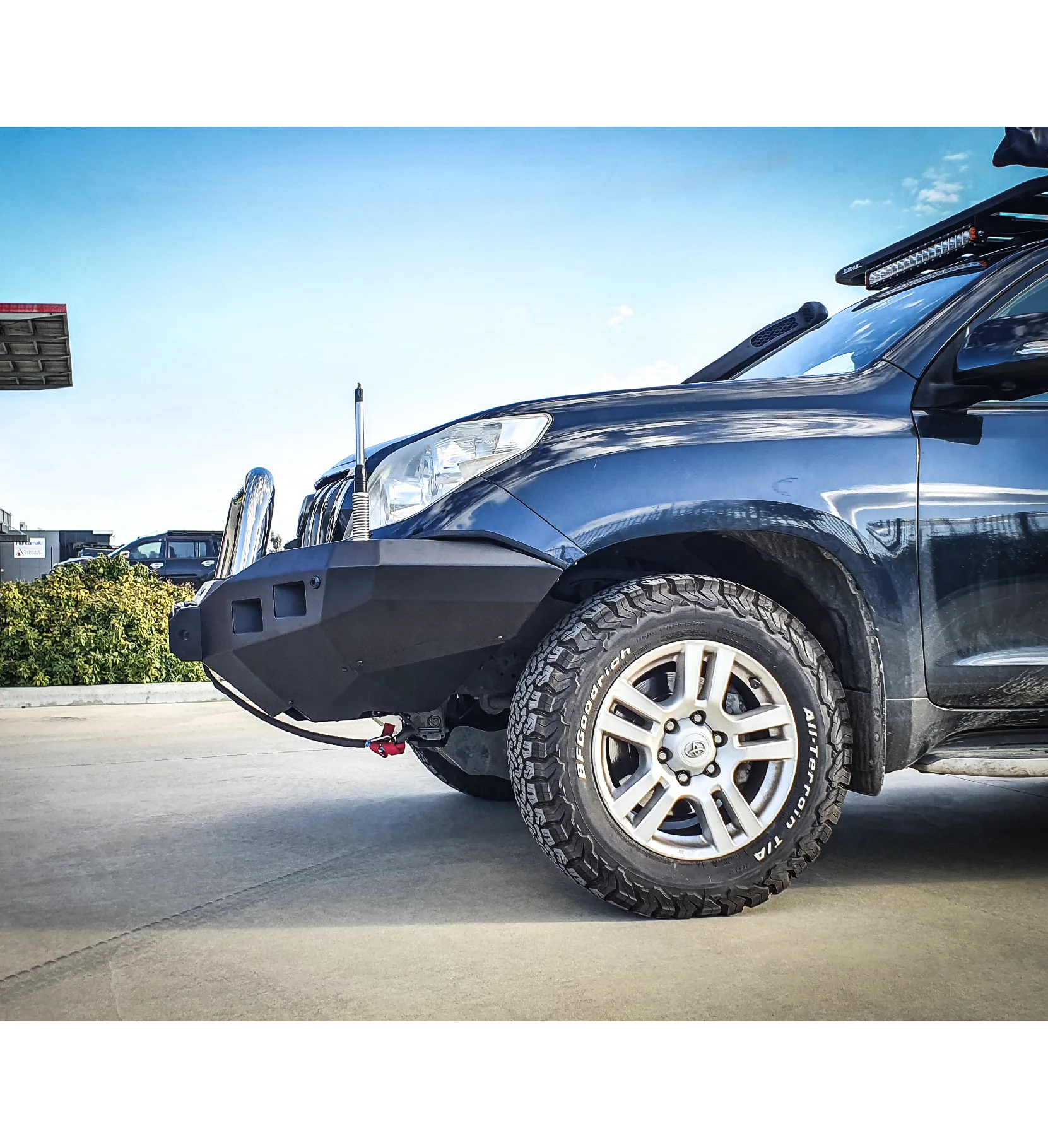 Prado 150 prefacelift 2009-2017 078-01SQSSL Rocker Bull Bar Single Stainless Loop Package - SKU MCC-01011-7801SQSSL - Image 6
