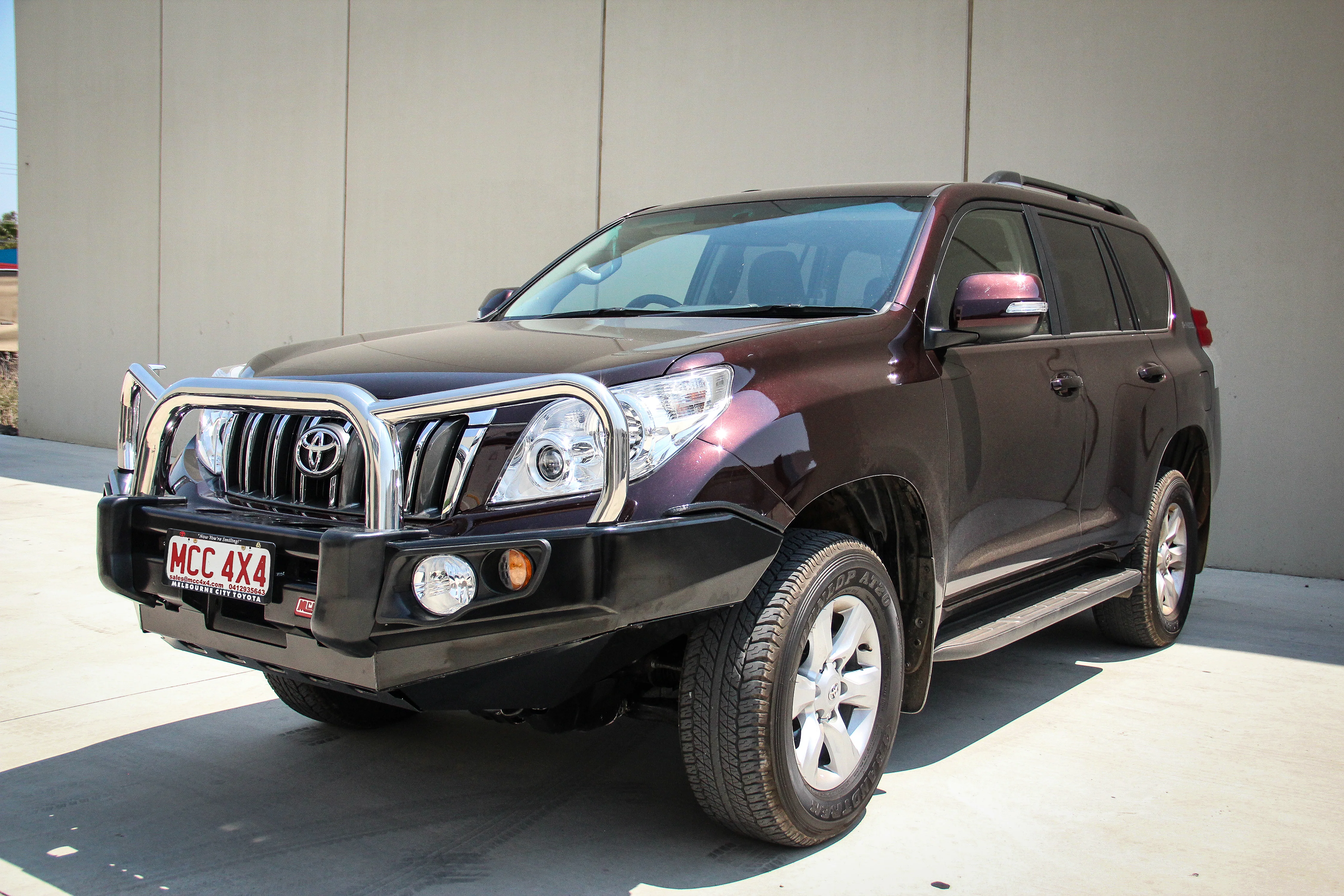 Prado 150 prefacelift 2009-2017 707-01 Falcon Bull Bar Single Black Loop Package (No Foglight) - SKU MCC-01011-701SBL - Image 5