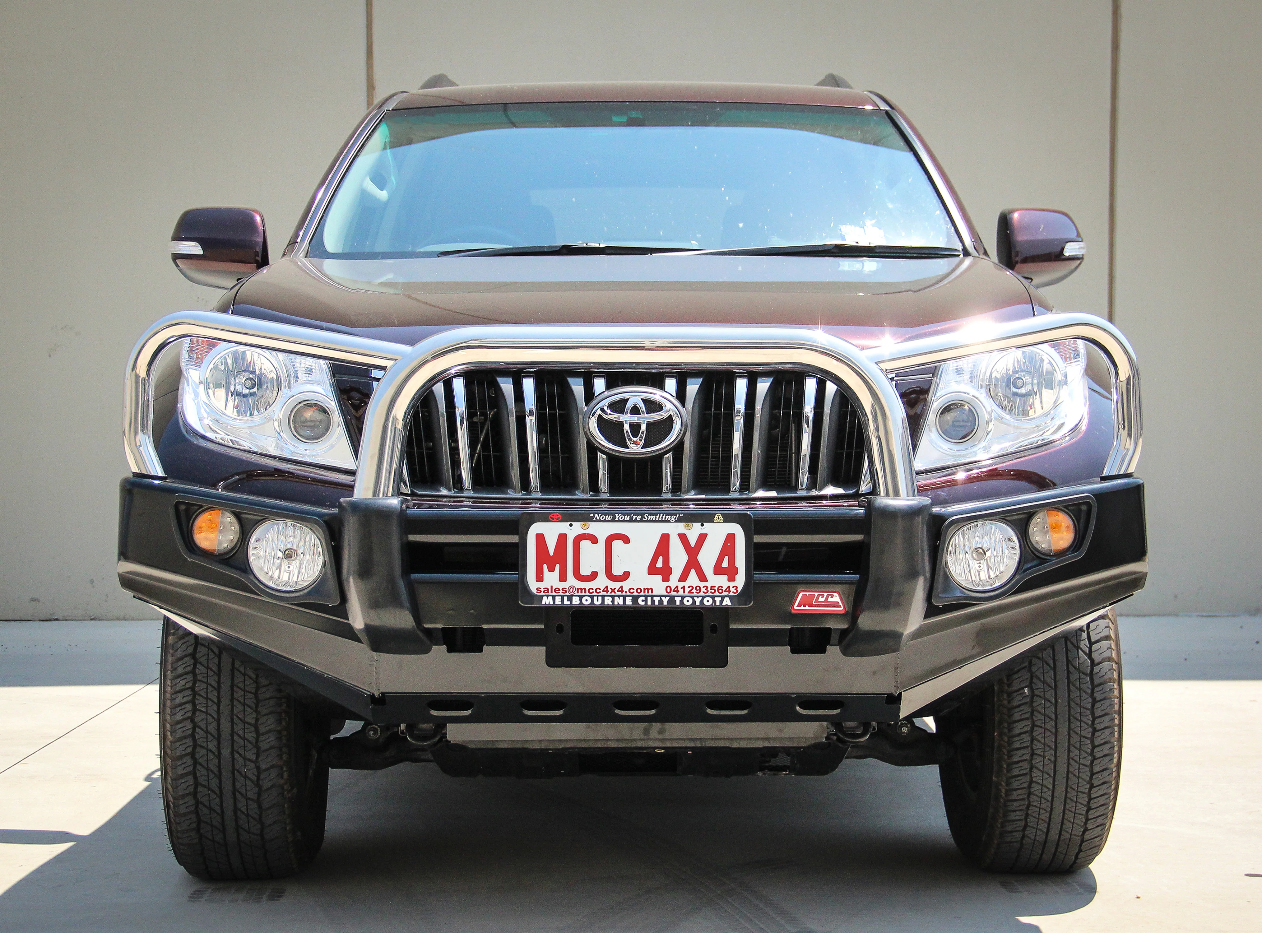 Prado 150 prefacelift 2009-2017 707-01 Falcon Bull Bar Single Stainless Loop Package (No Foglight) - SKU MCC-01011-701SSL - Image 3