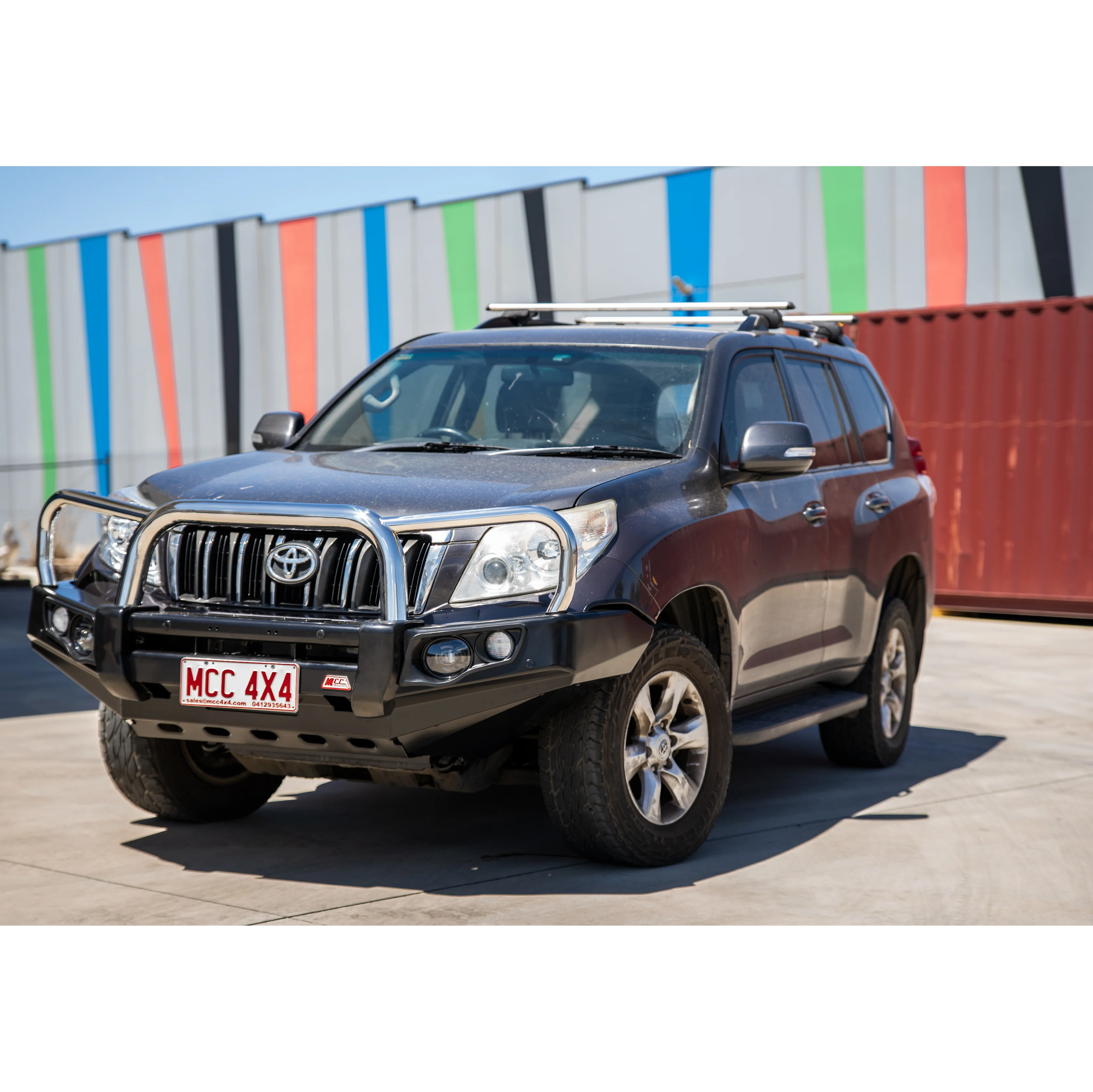 Prado 150 prefacelift 2009-2017 707-01 Falcon Bull Bar Triple Stainless Loops Package (LED Foglight) - SKU MCC-01011-701FOGUP - Image 4