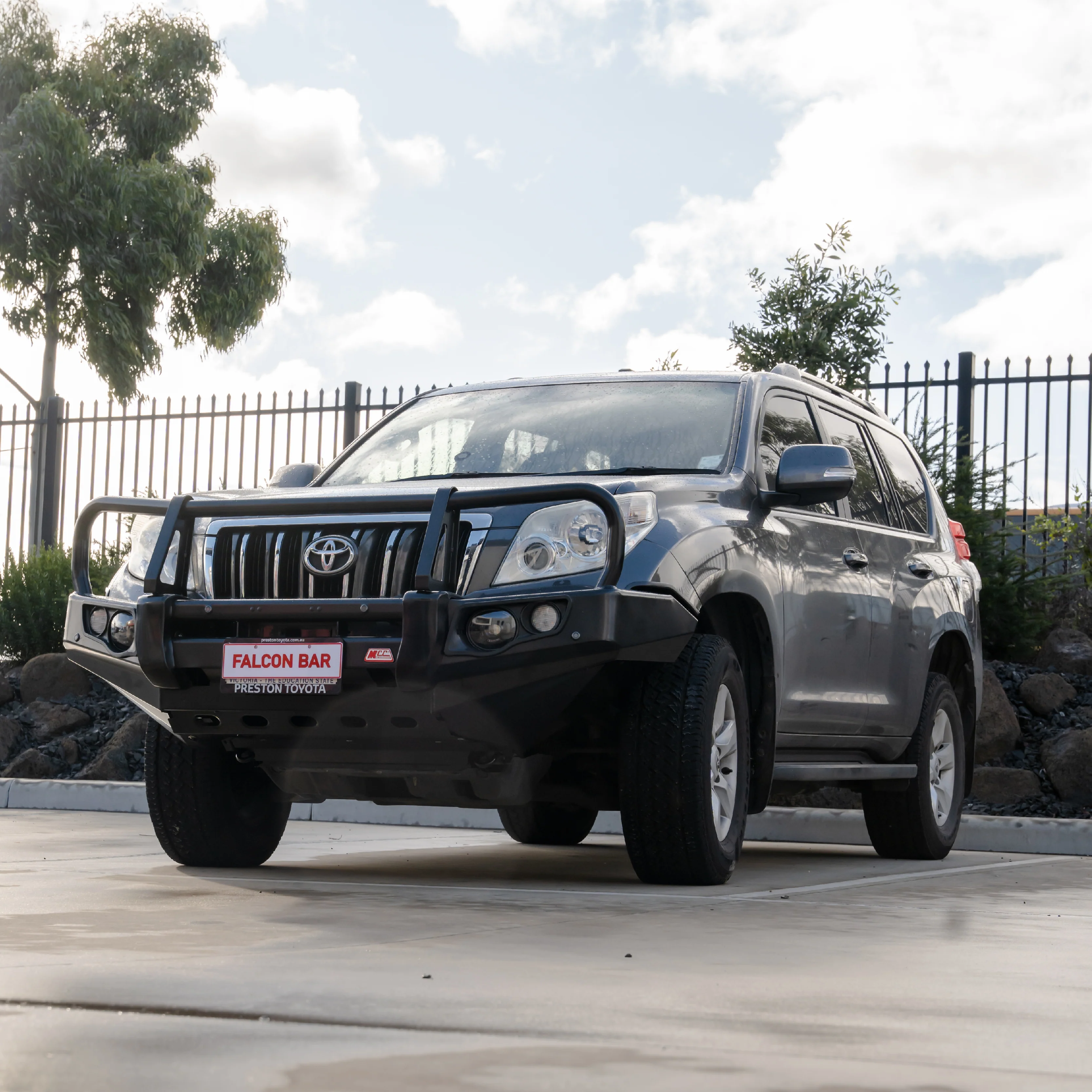 Prado 150 prefacelift 2009-2017 707-02 Falcon Bull Bar Black A-Frame Package (No Foglight) - SKU MCC-01011-702UP - Image 3