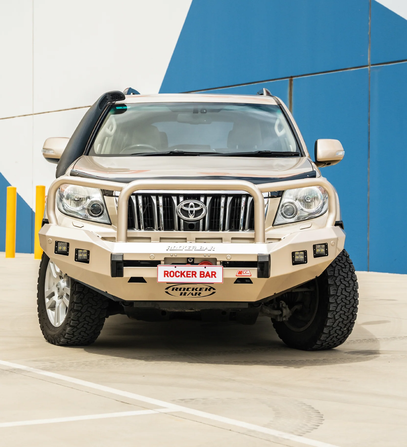 Prado 150 prefacelift 2009-2017  078-02SQ Rocker Bull Bar Triple Loops Package - SKU MCC-01011-7802SQ - Image 3