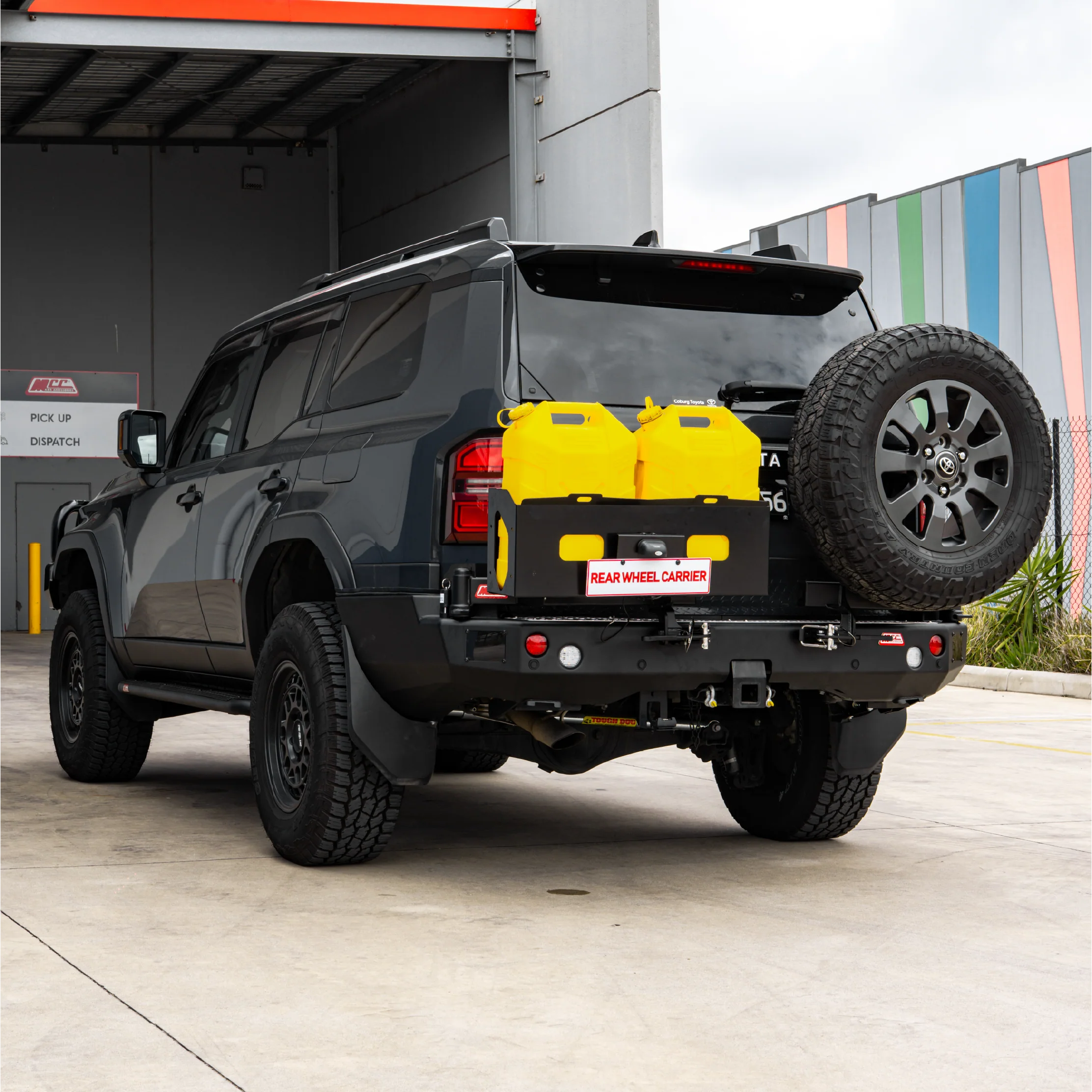 Prado 250 2025-On 022-02 Rear Wheel Carrier Double Jerry Can Holder Package (Sand Black) - Image 2