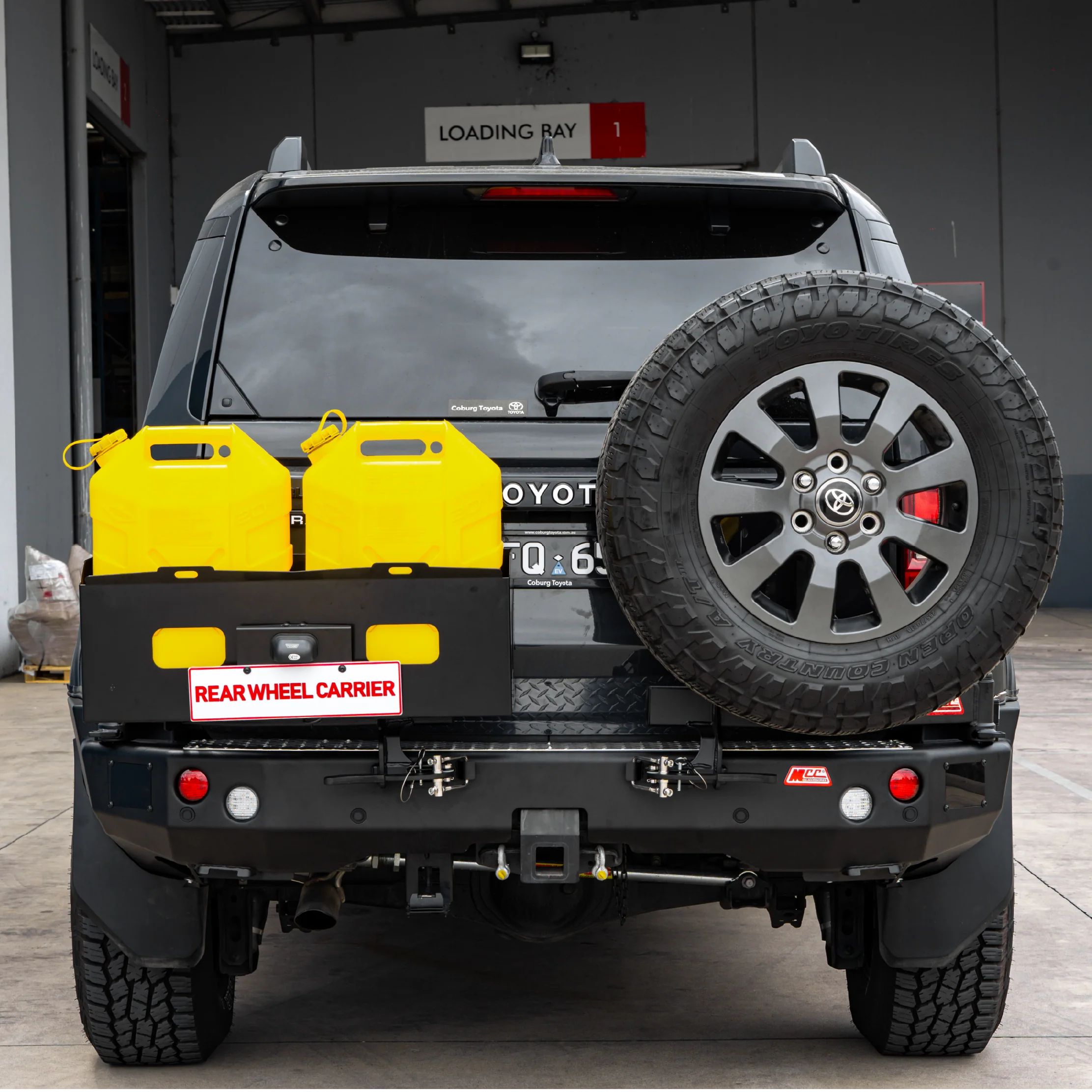 Prado 250 2025-On 022-02 Rear Wheel Carrier Double Jerry Can Holder Package (Sand Black) - Image 3