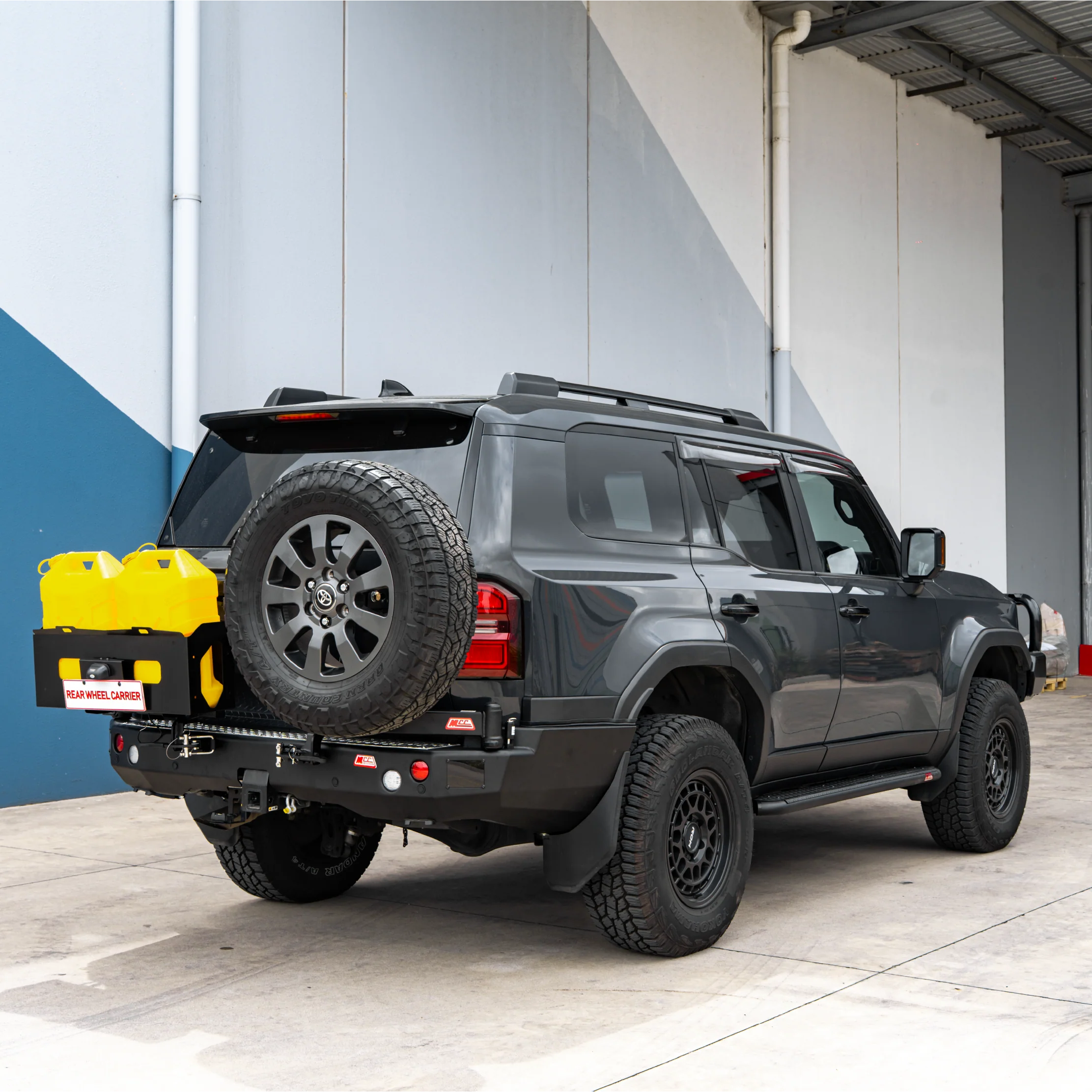Prado 250 2025-On 022-02 Rear Wheel Carrier Double Jerry Can Holder Package (Sand Black) - Image 4