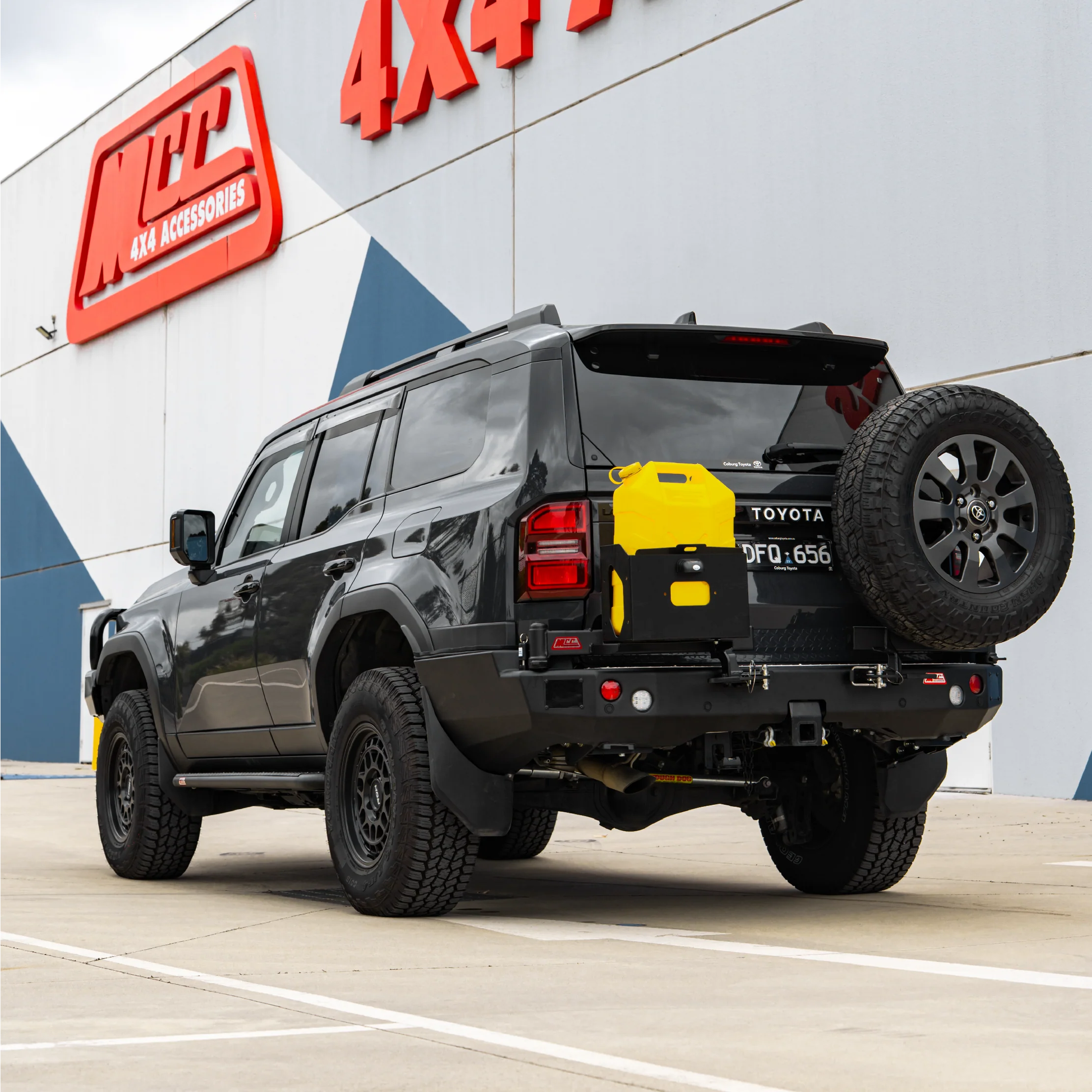 Prado 250 2025-On 022-02 Rear Wheel Carrier Single Jerry can Holder Package (Sand Black) - Image 2