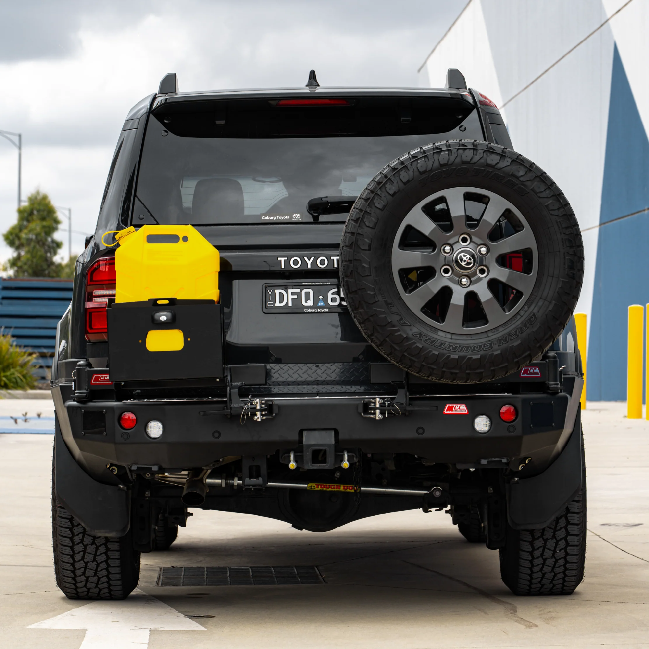 Prado 250 2025-On 022-02 Rear Wheel Carrier Single Jerry can Holder Package (Sand Black) - Image 3