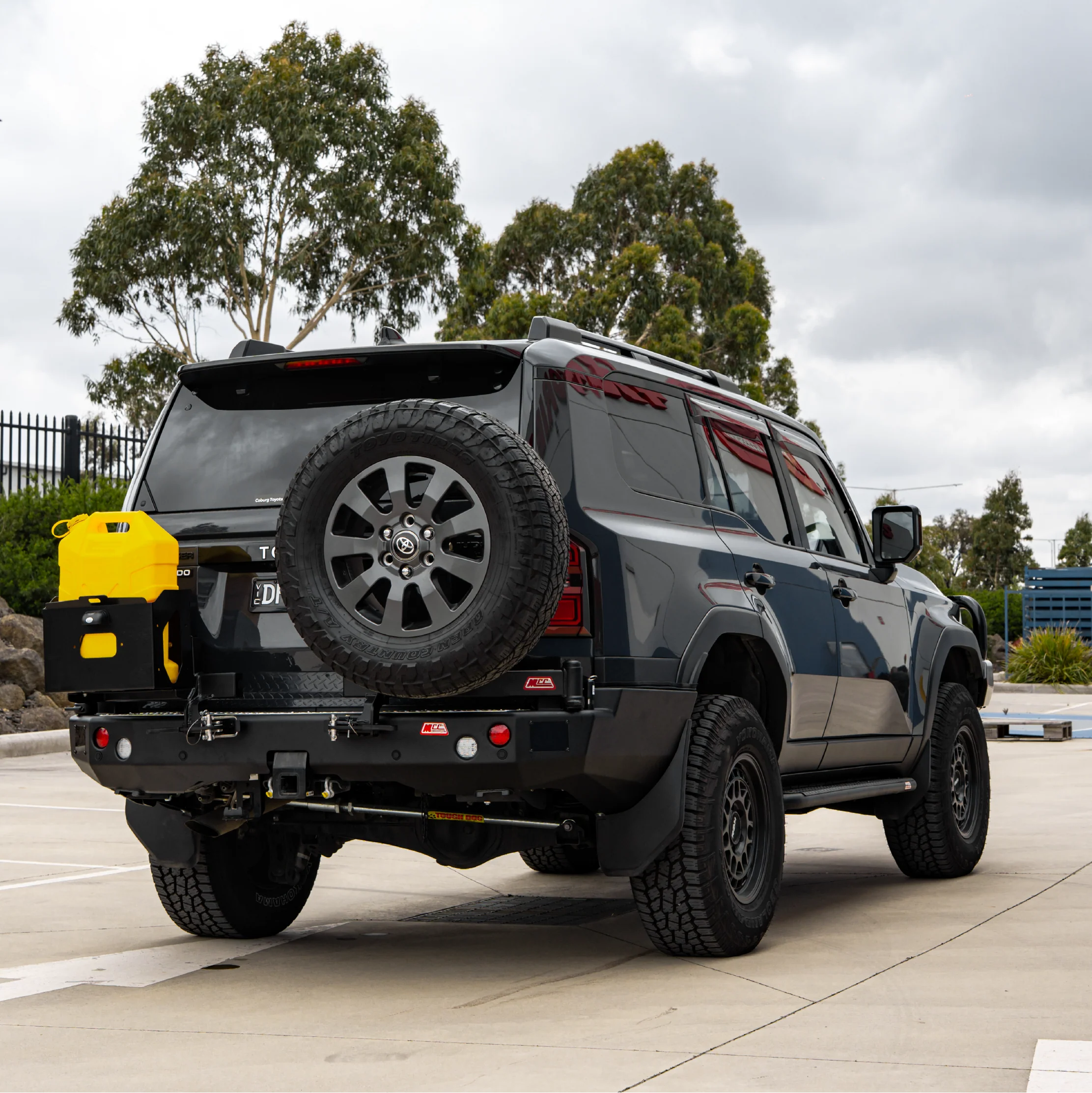 Prado 250 2025-On 022-02 Rear Wheel Carrier Single Jerry can Holder Package (Sand Black) - Image 4
