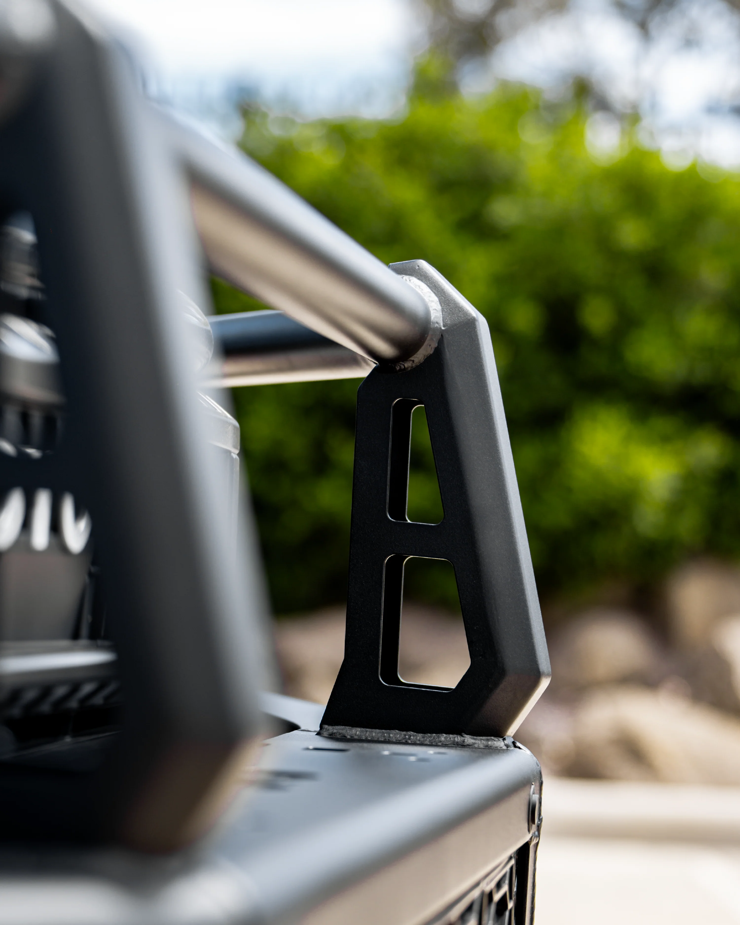 Prado 250 2025-On (With Fog) 707-02 Falcon Bull Bar Black A-Frame Package (LED Foglight) (Sand Black) - Image 5