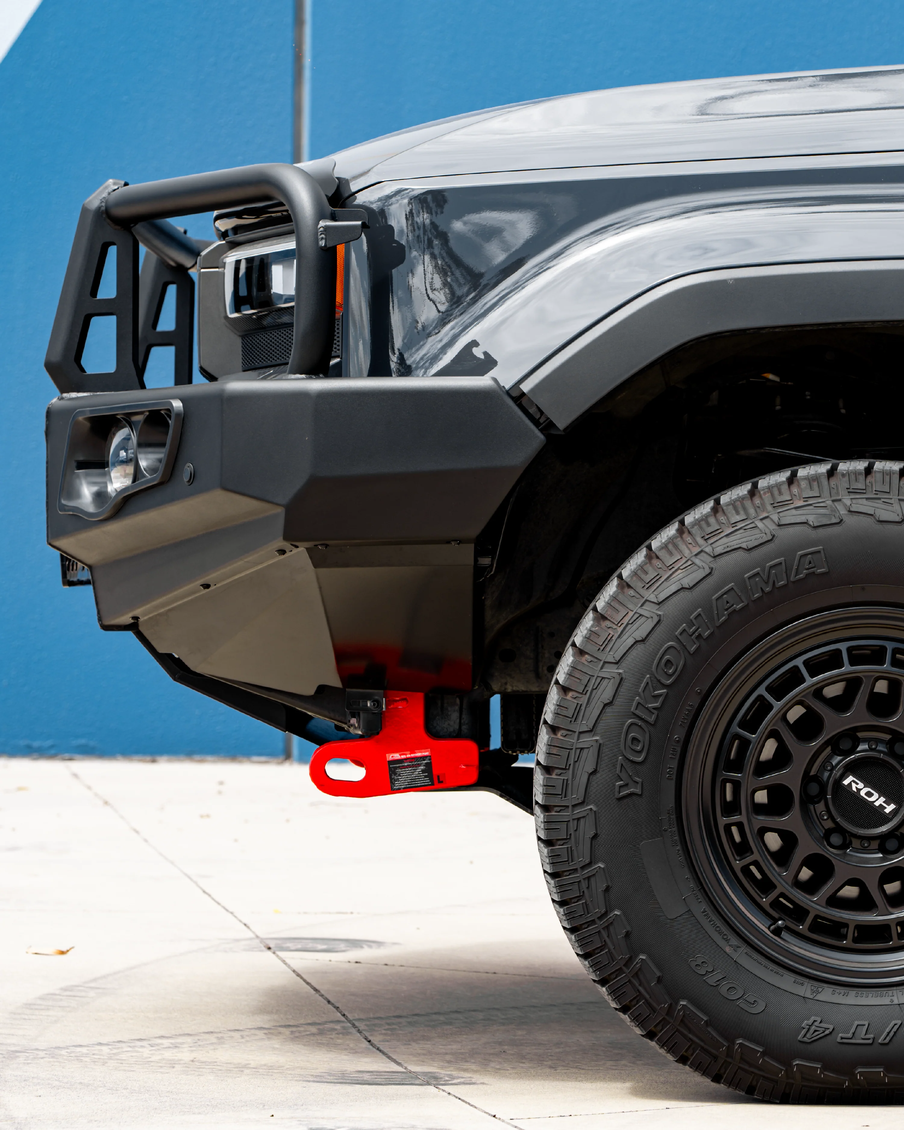 Prado 250 2025-On (With Fog) 707-02 Falcon Bull Bar Black A-Frame Package (LED Foglight) (Sand Black) - Image 7