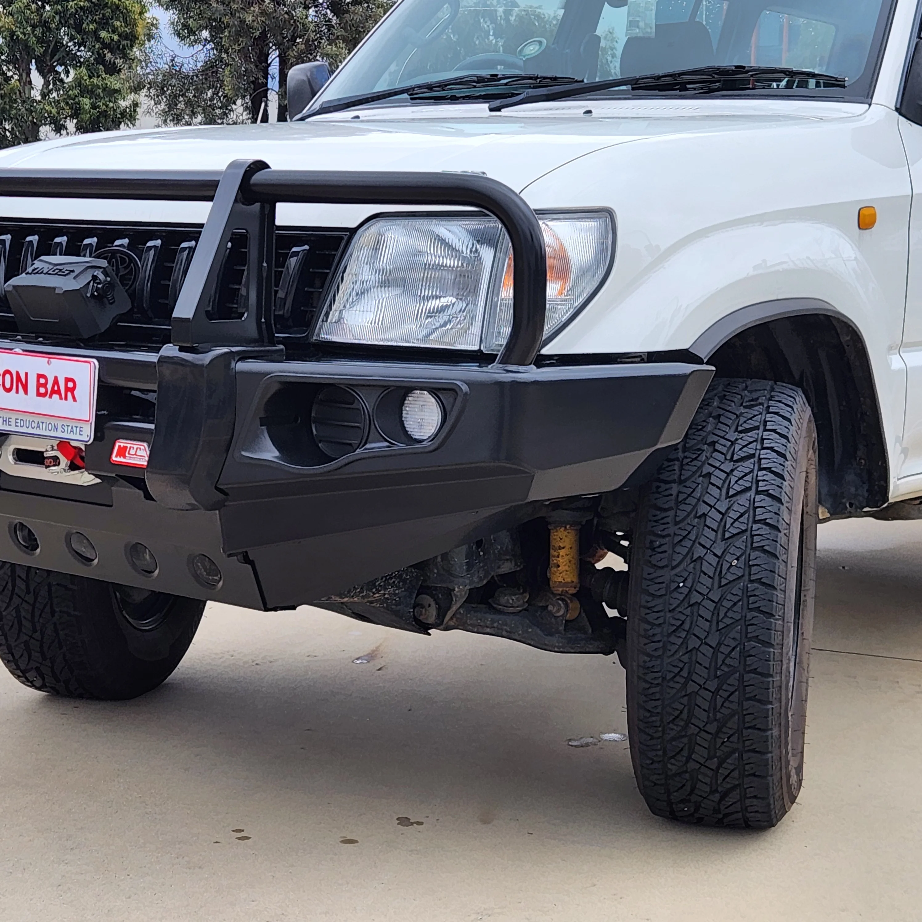 Prado 90 1996-2002 707-02 Falcon Bull Bar Black A-Frame Package (No Foglight) - SKU MCC-01009-702UP - Image 6