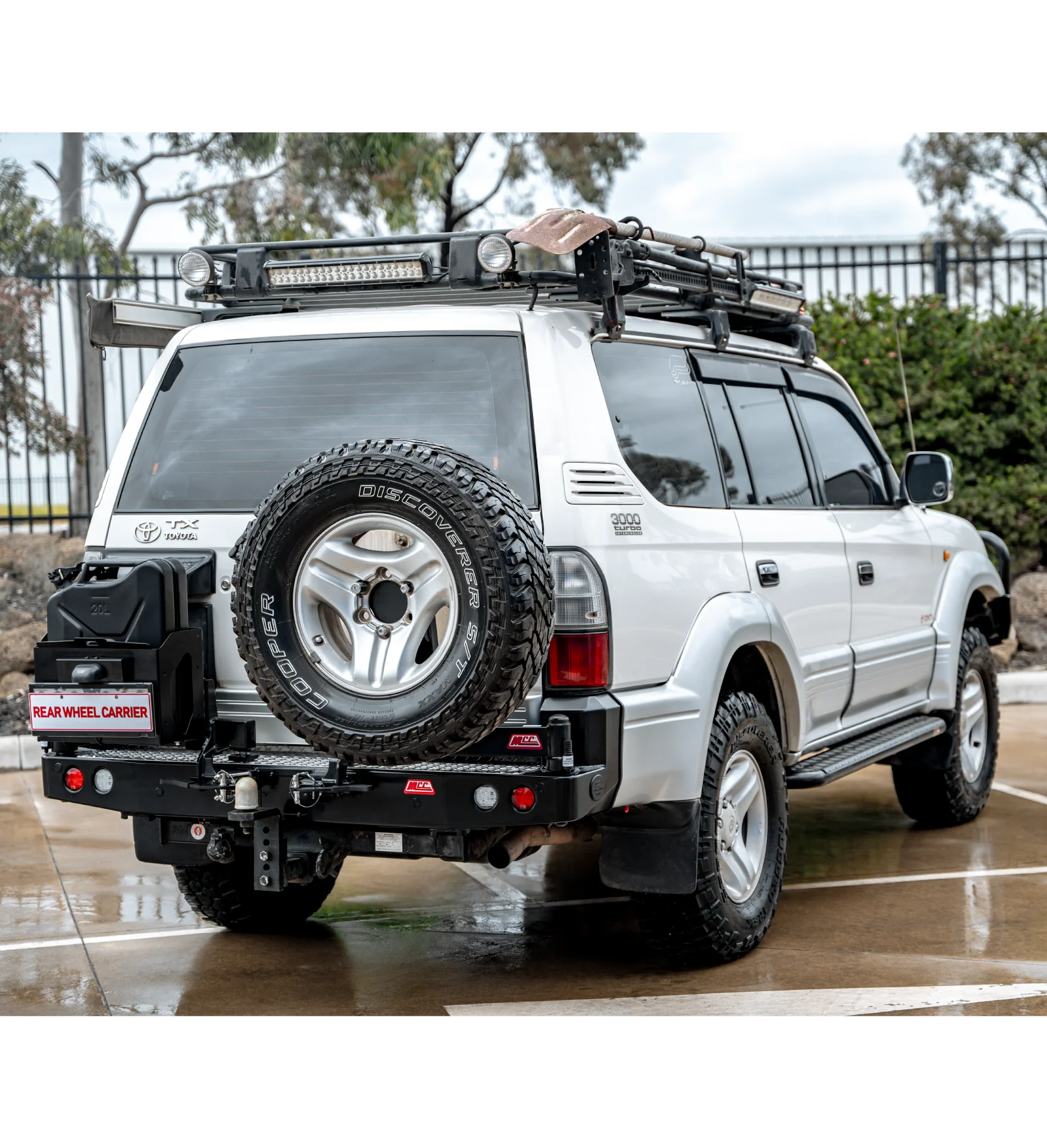 Prado 90 1996-2002 022-02 Rear Wheel Carrier Single Jerry Can Holder Package - SKU MCC-01009-202PK2 - Image 2