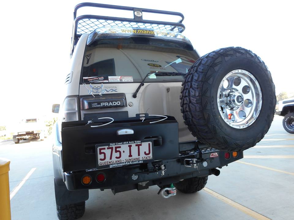 Prado 90 1996-2002 022-02 Rear Wheel Carrier Double Jerry Can Holder Package - SKU MCC-01009-202PK3 - Image 2