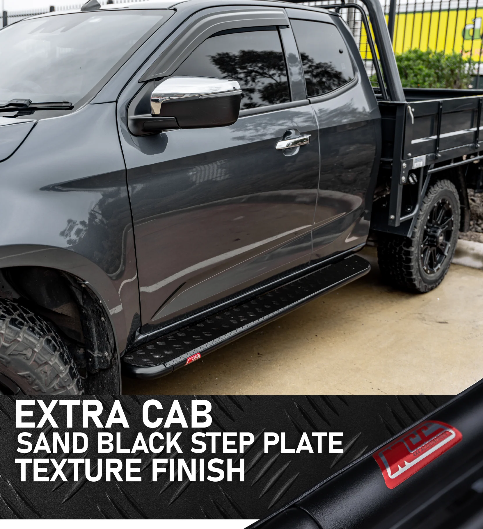 Ranger/BT50 2011-2021 - 309SBK Extra Cab Side Step Package (Sand Black)