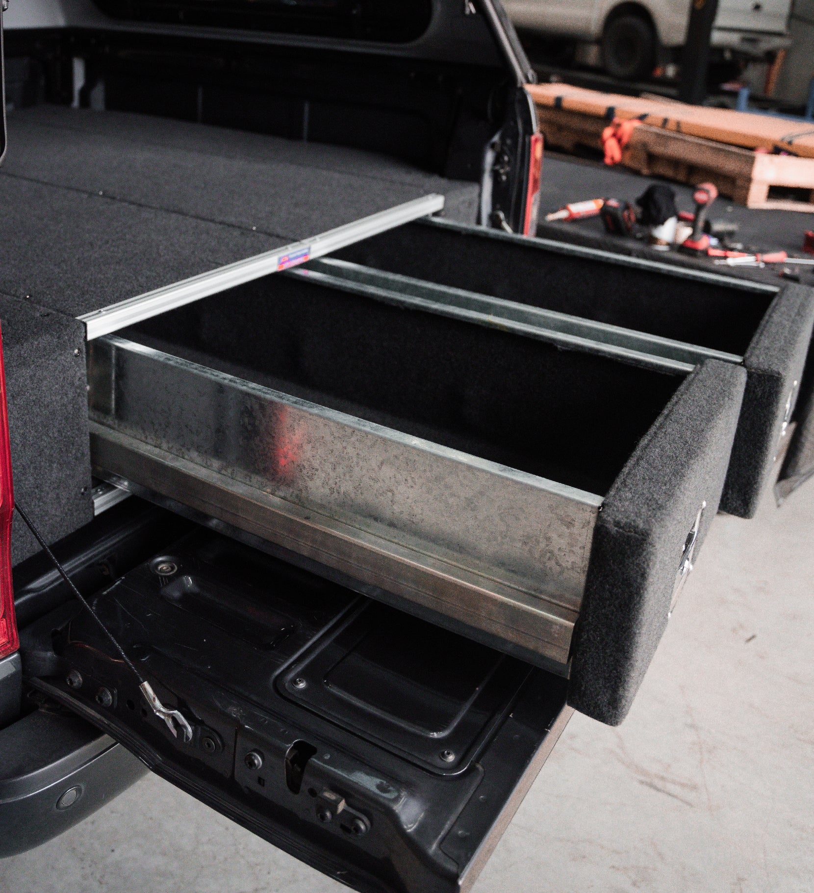 Ranger/BT50 2011-2021 4401 Galvanised Steel Carpet Dual Drawer System - SKU MCC-05003-4401 - Image 6