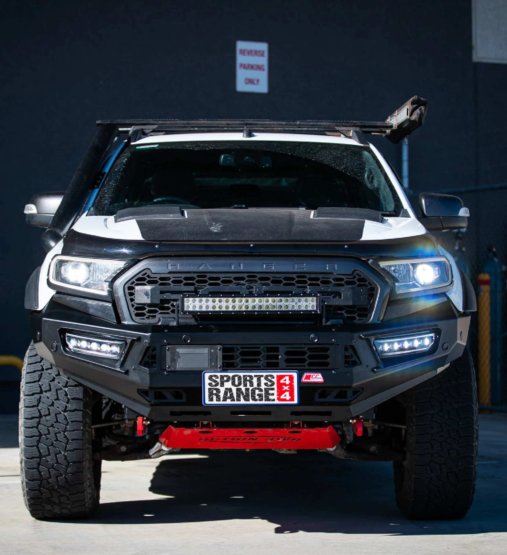 Ranger/Everest PX 2 2016-2019 with Tech Pack 909-01 Alloy Pegasus Bull Bar Bumper Replacement Package - SKU MCC-05006-901TP - Image 4