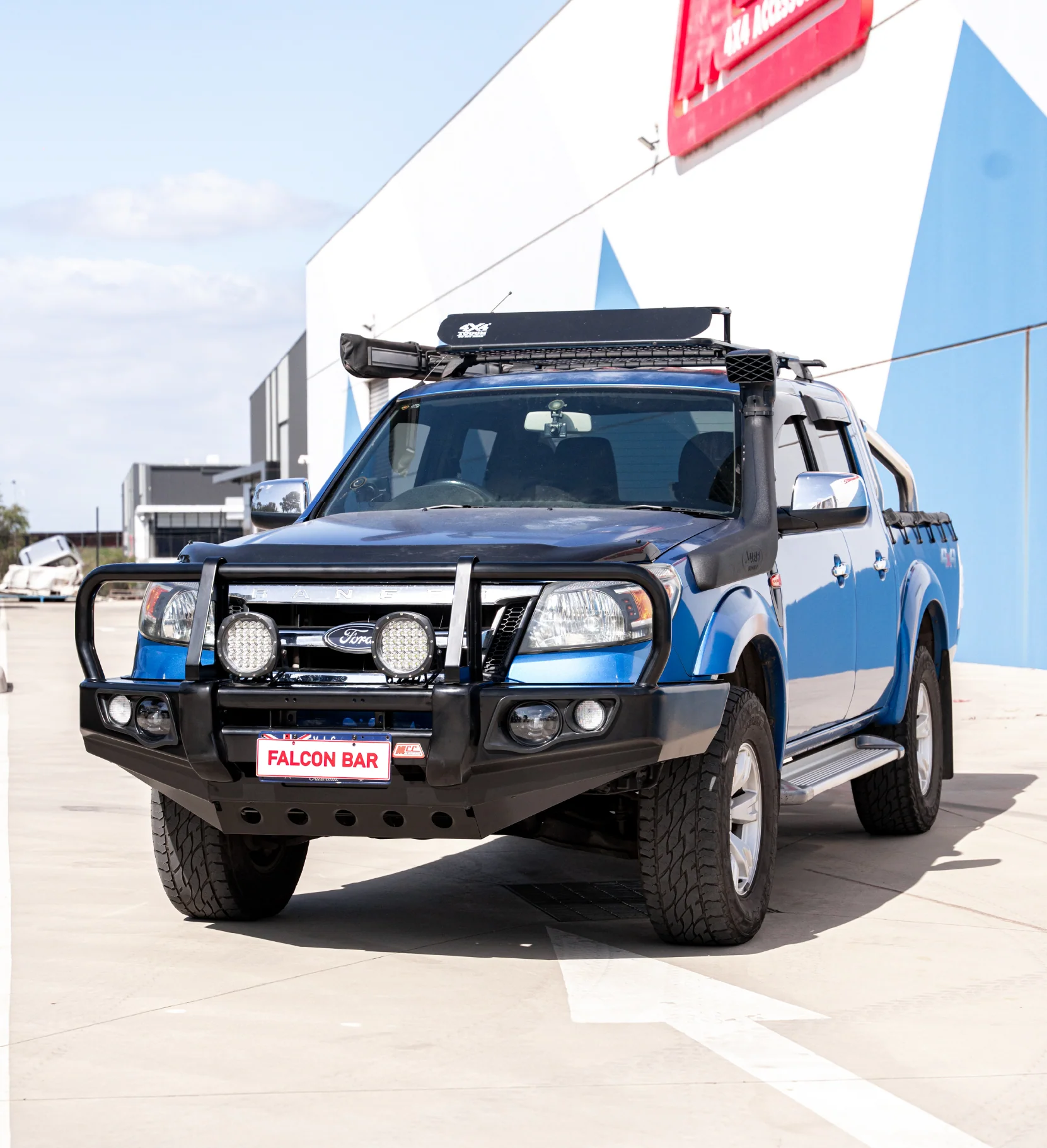 Ranger PK 2009-2011 707-02 Falcon Bull Bar Black A-Frame Package (No Foglight) - SKU MCC-05002-702UP - Image 4