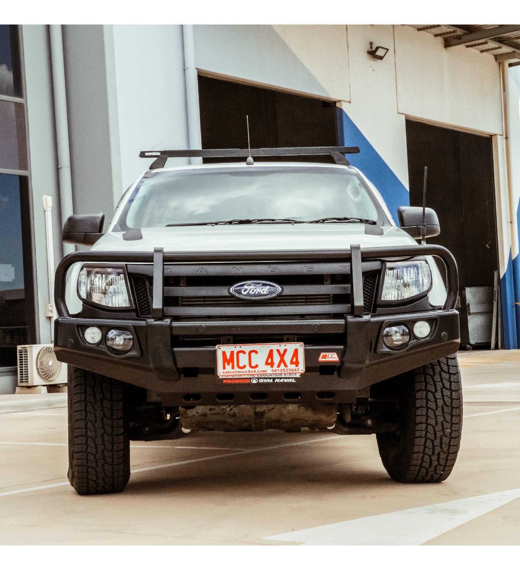 Ranger PX 1 2011-2015 707-02 Falcon Bull Bar Black A-Frame Package (LED Foglight) - SKU MCC-05003-702FOGUP - Image 3