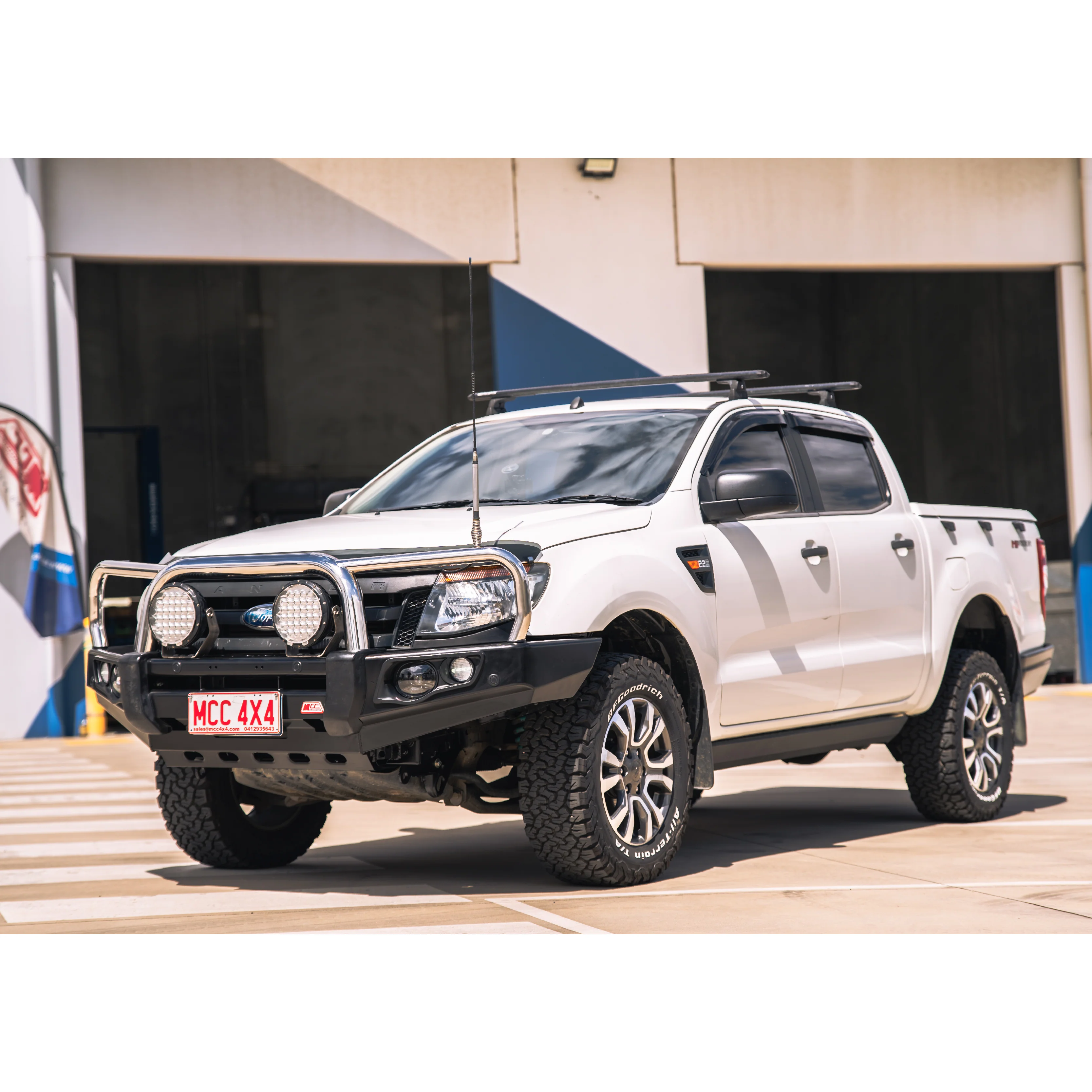 Ranger PX 1 2011-2015 707-01 Falcon Bull Bar Triple Stainless Loops Package (LED Foglight) - SKU MCC-05003-701FOGUP - Image 4